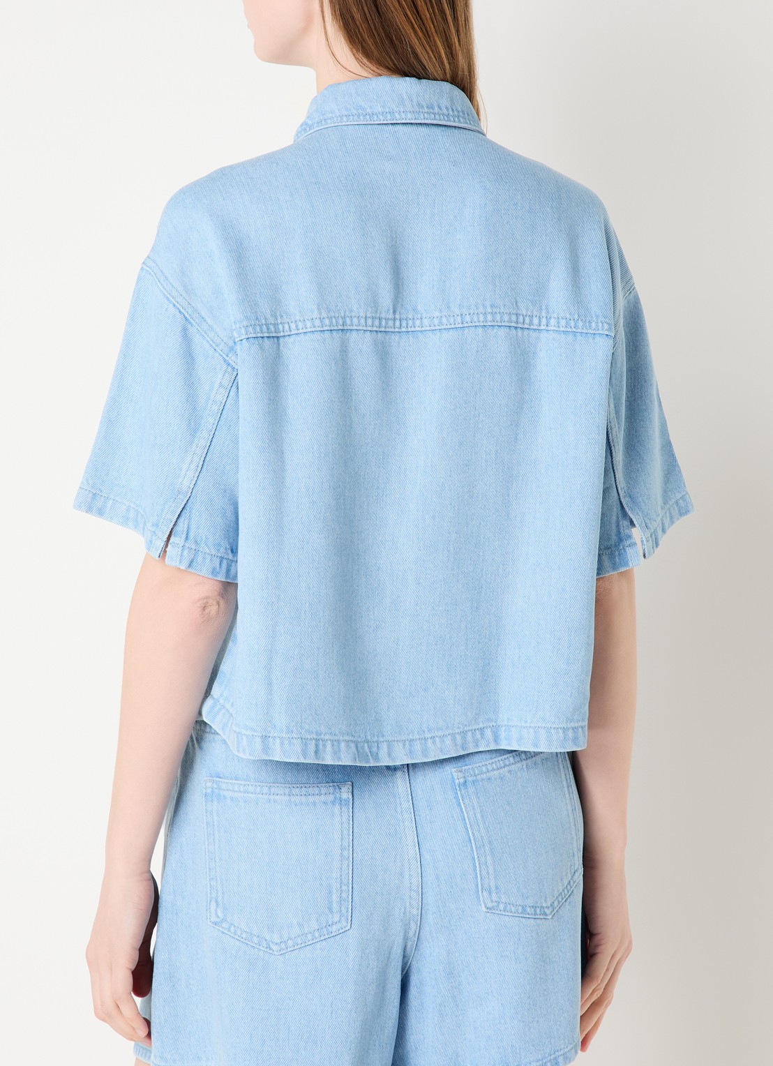 MSCH Copenhagen MSCHSaphina blouse van chambray - achterkant 3 indigo