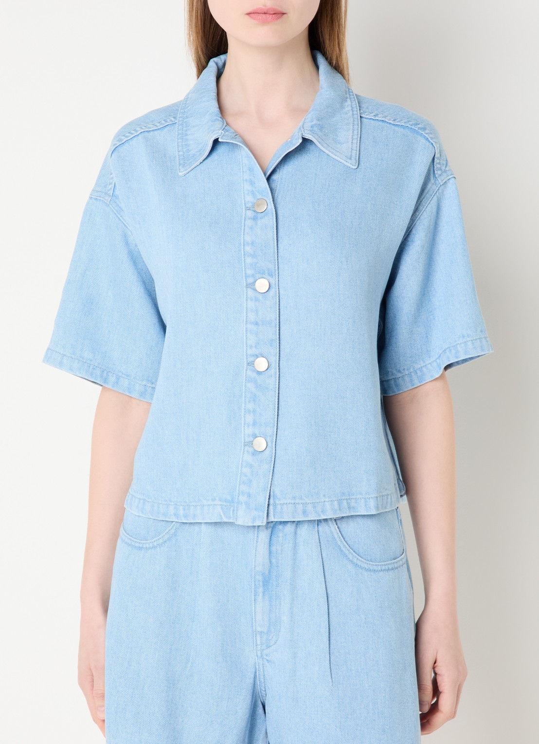 MSCH Copenhagen MSCHSaphina blouse van chambray - detail 4 indigo