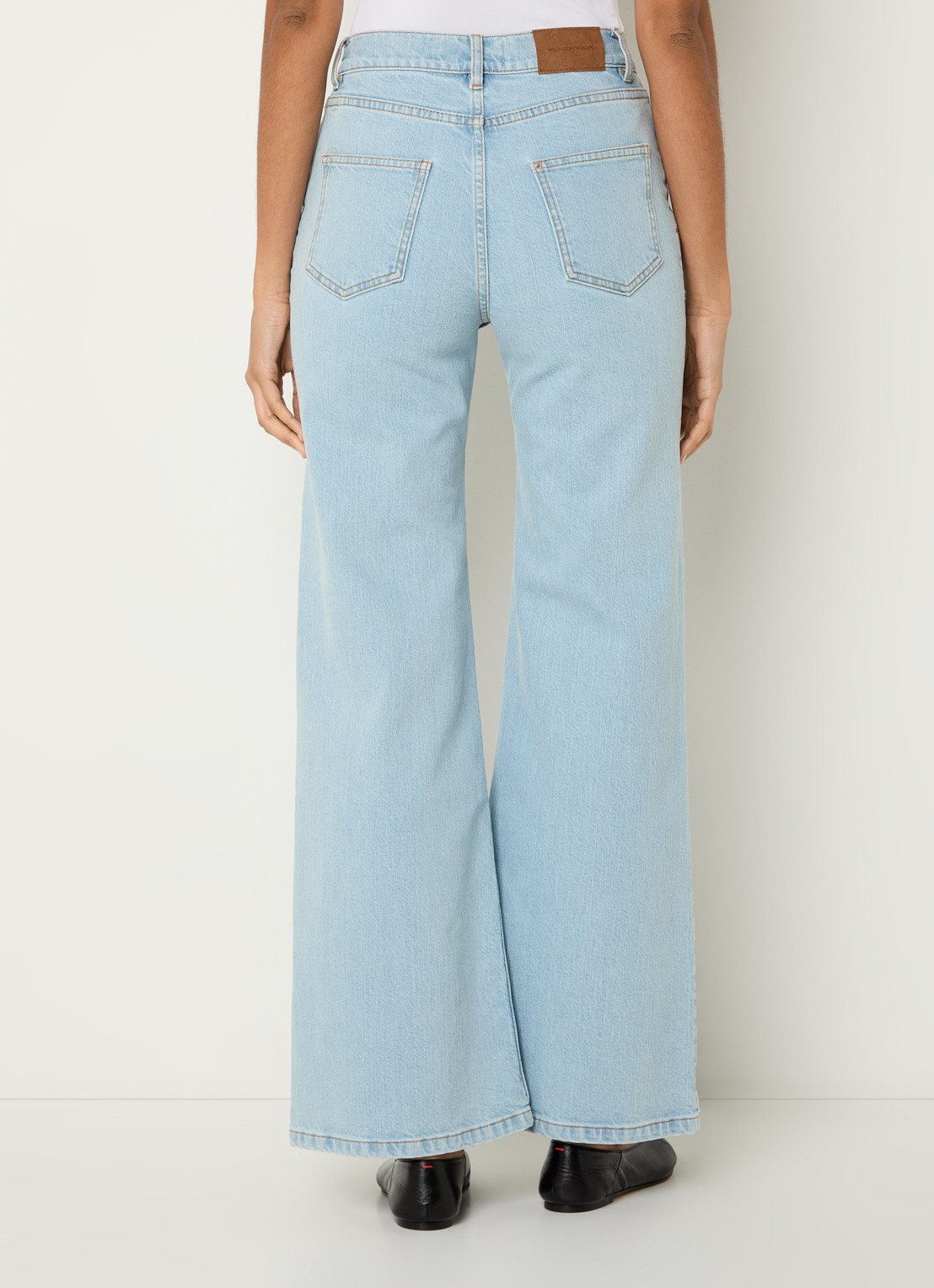 MSCH Copenhagen MSCHSolia high waist flared jeans met lichte wassing - achterkant 5 indigo