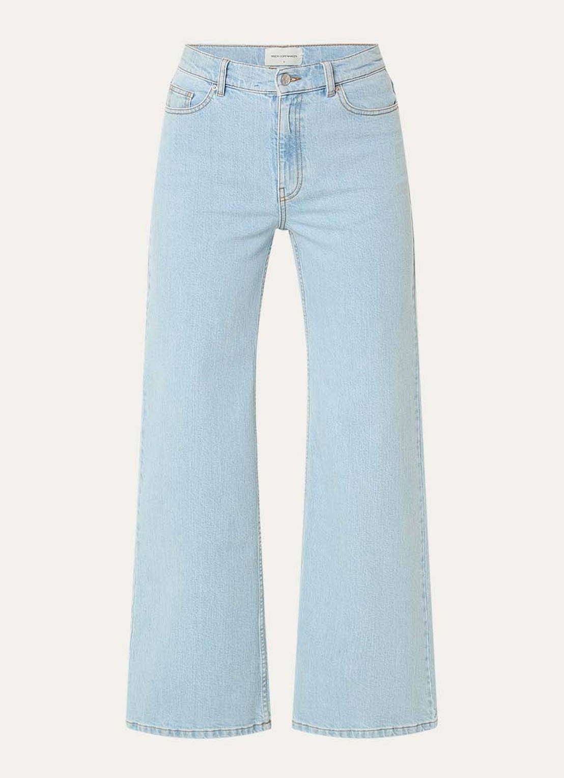 MSCH Copenhagen MSCHSolia high waist flared jeans met lichte wassing - voorkant indigo