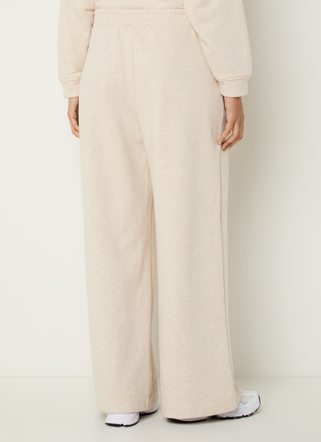MSCH Copenhagen MSCHTaia high waist loose fit joggingbroek met steekzakken - achterkant beige