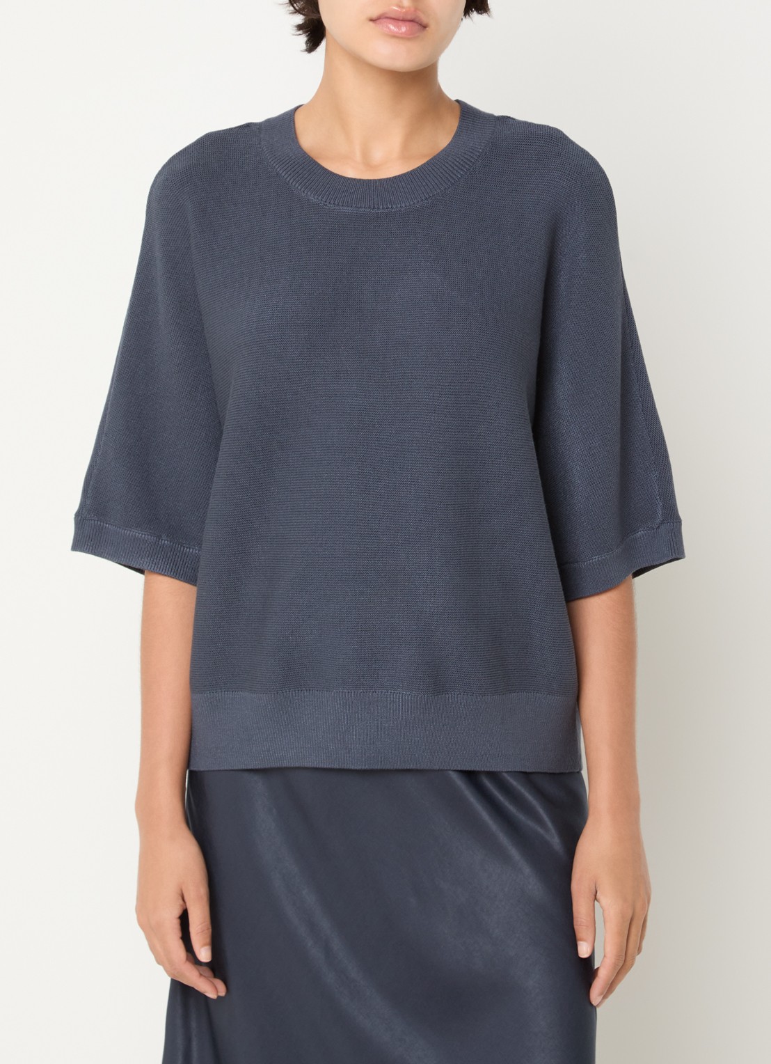 MSCH Copenhagen MSCHThamira grofgebreide pullover - detail 4 staalblauw