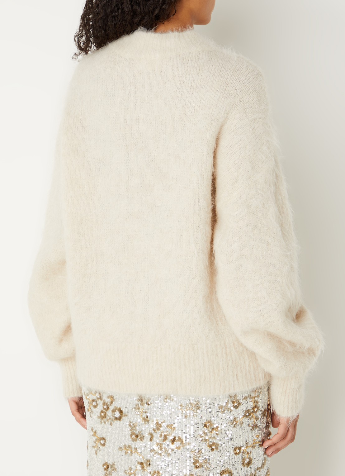 MSCH Copenhagen MSCHThira Salmia grofgebreide pullover met stretch - achterkant 4 beige
