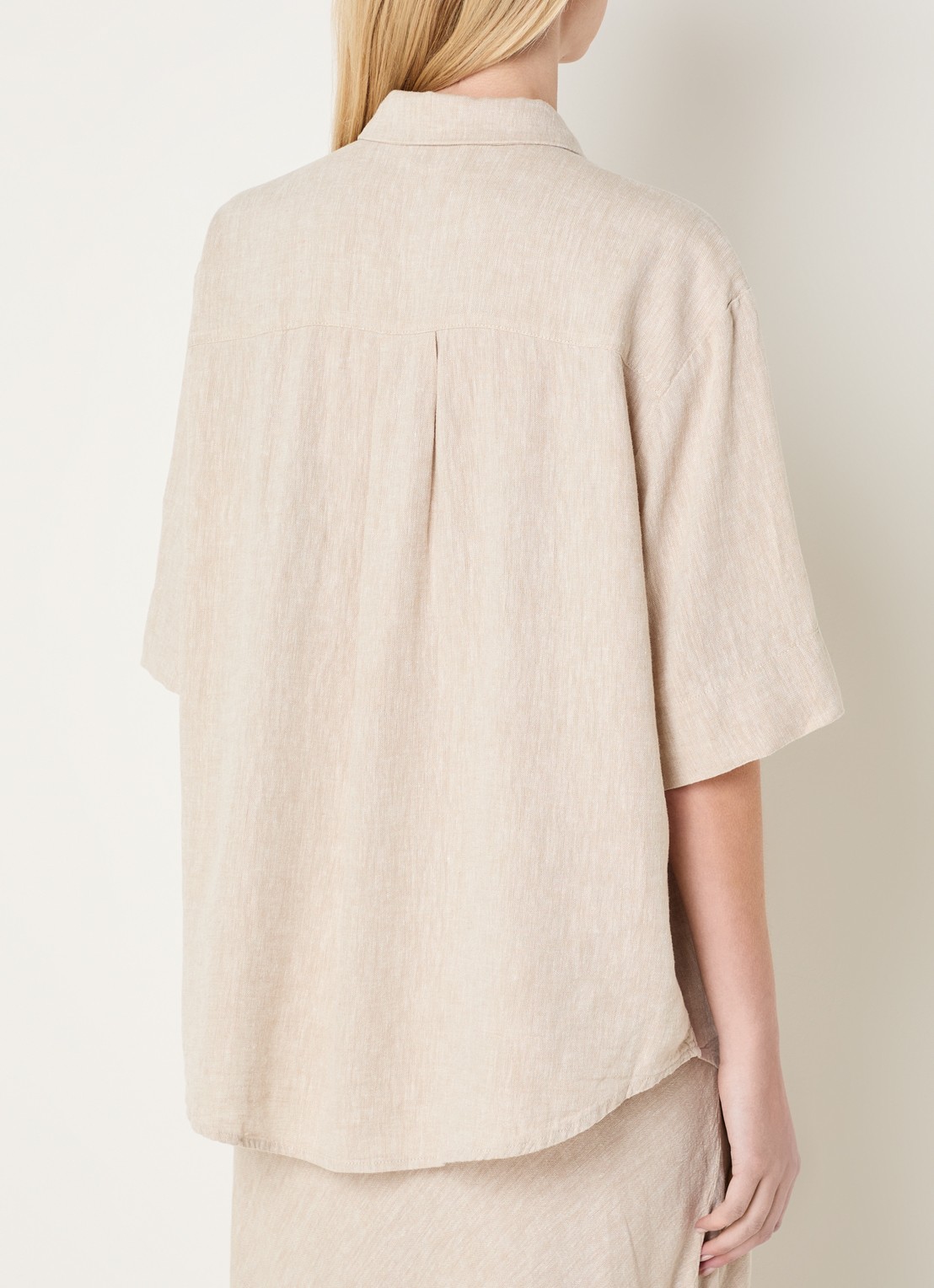 MSCH Copenhagen MSCHViana blouse van linnen - achterkant 3 beige
