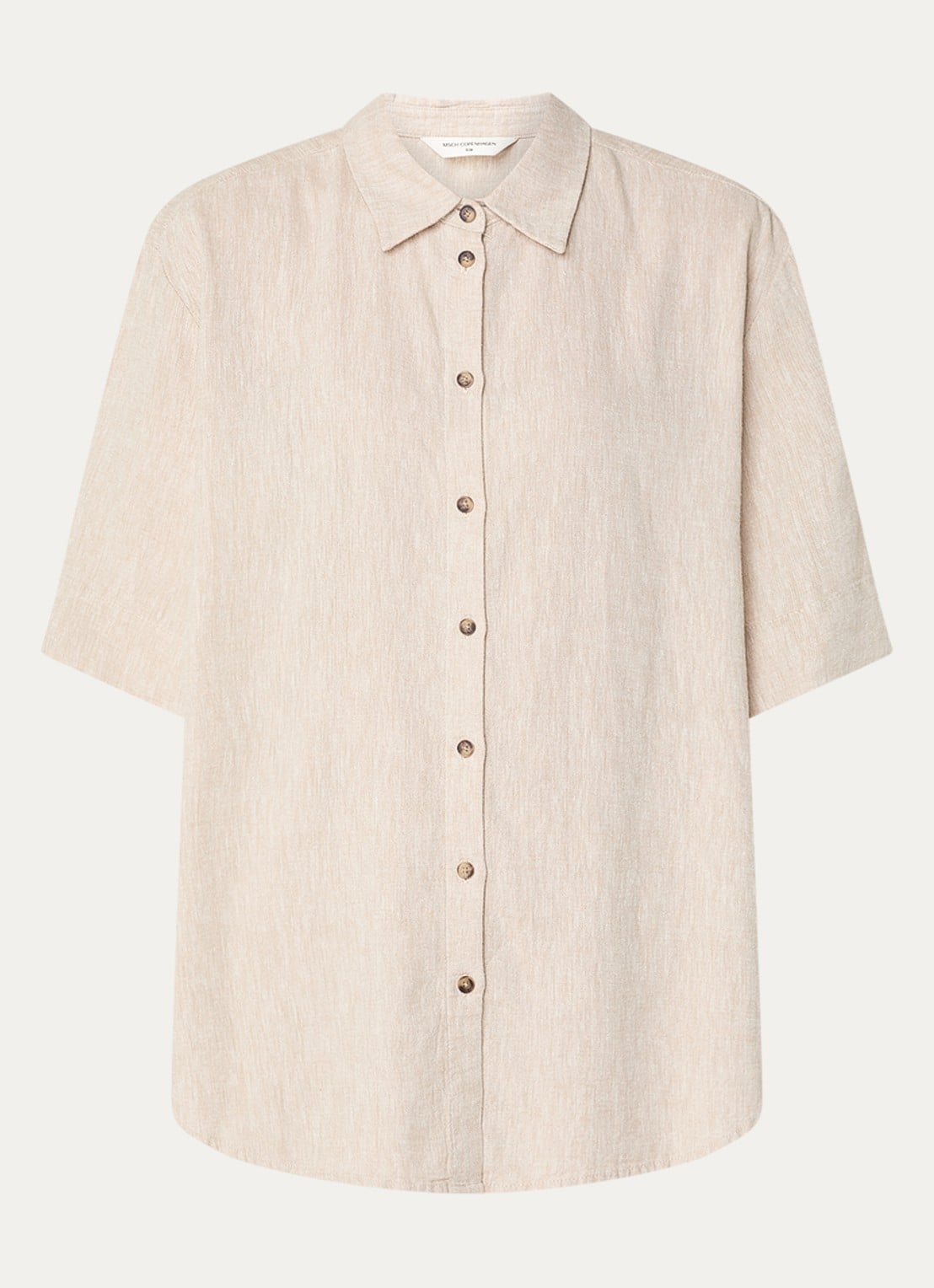 MSCH Copenhagen MSCHViana blouse van linnen - voorkant beige