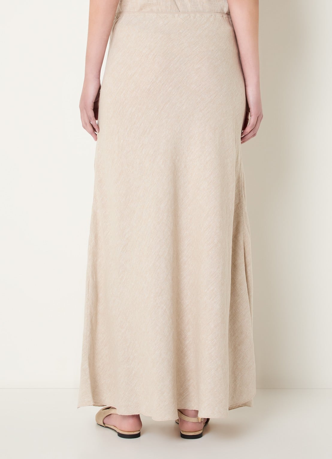 MSCH Copenhagen MSCHViana maxi rok in linnenblend - achterkant 4 beige