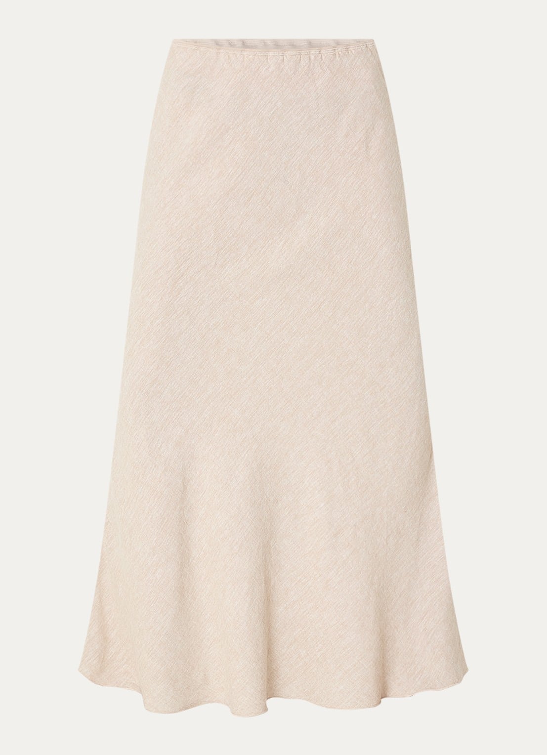 MSCH Copenhagen MSCHViana maxi rok in linnenblend - voorkant 2 beige