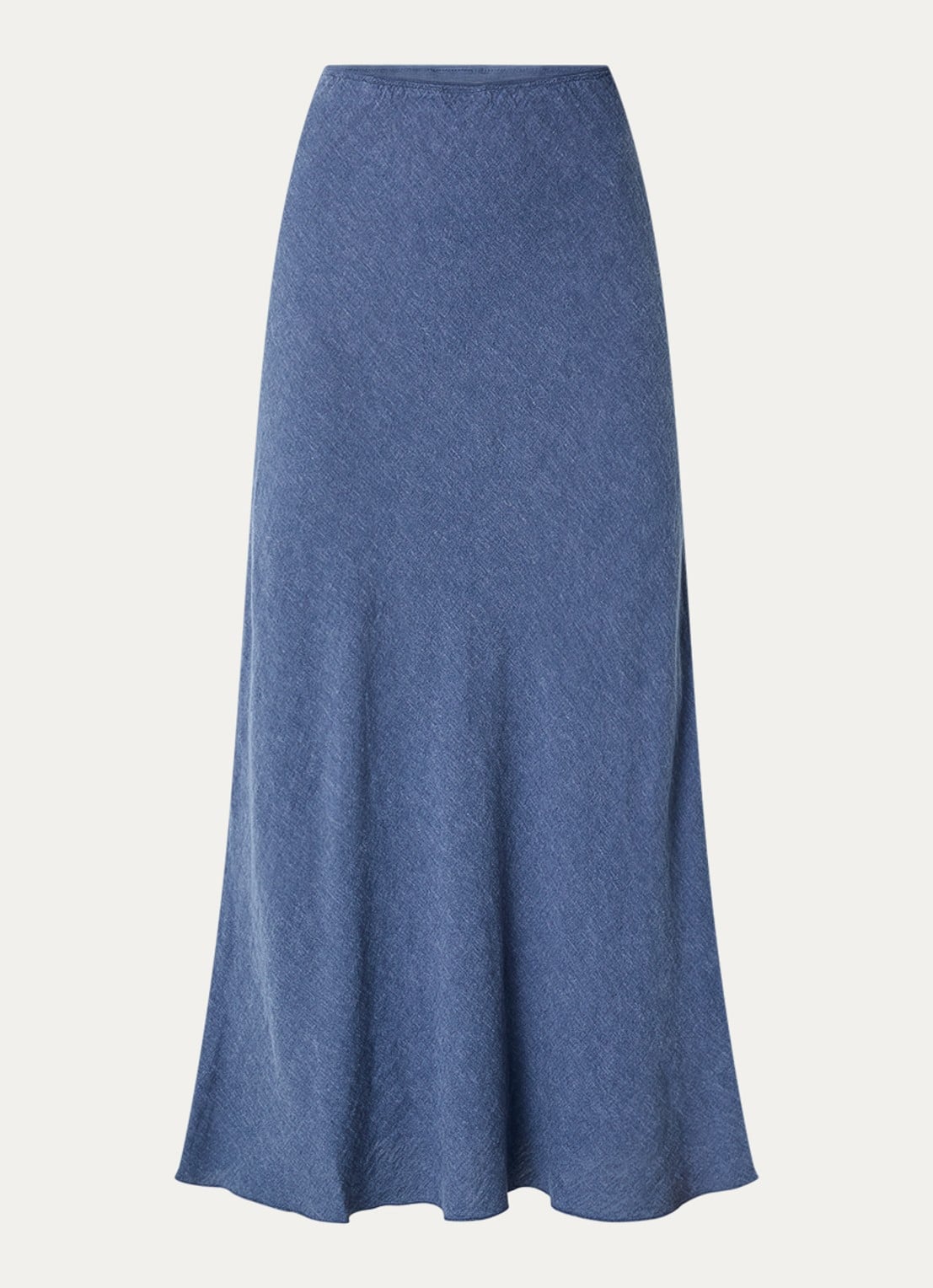 MSCH Copenhagen MSCHViana maxi rok in linnenblend - voorkant 2 blauw