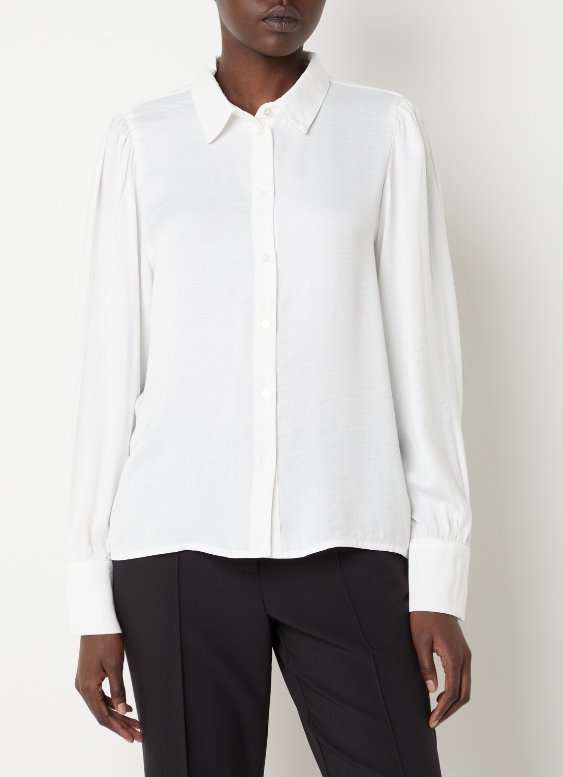 MSCH Copenhagen MSCHViloah blouse met kraag - detail 3 wit