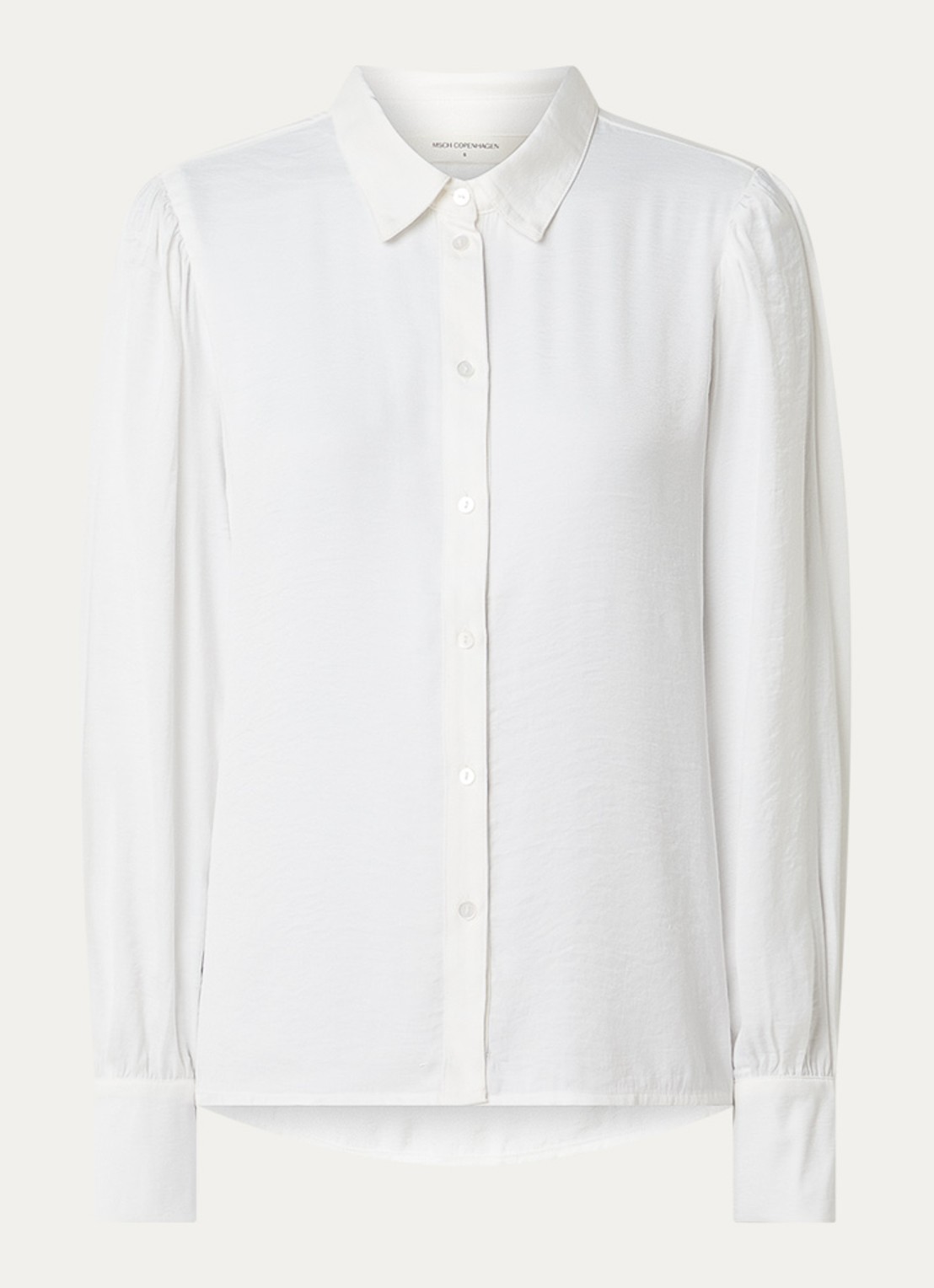 MSCH Copenhagen MSCHViloah blouse met kraag - voorkant wit