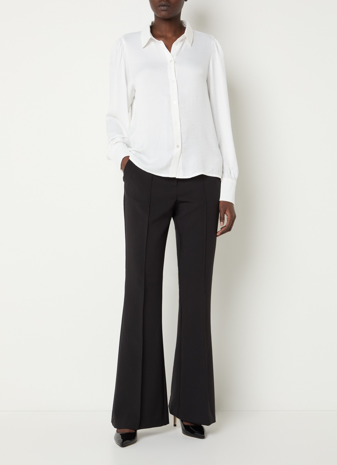 MSCH Copenhagen MSCHViloah blouse met kraag - voorkant 2 wit
