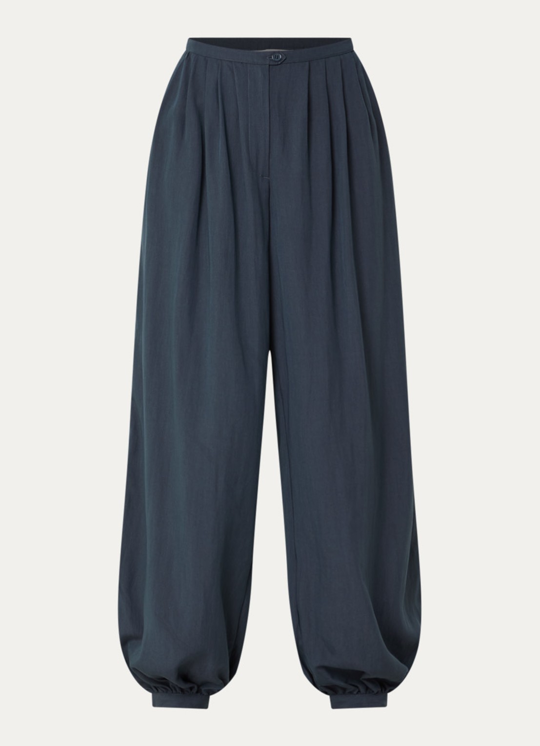MSCH Copenhagen MSCHZinet Malanie mid waist balloon fit broek met plooidetail - voorkant 2 indigo
