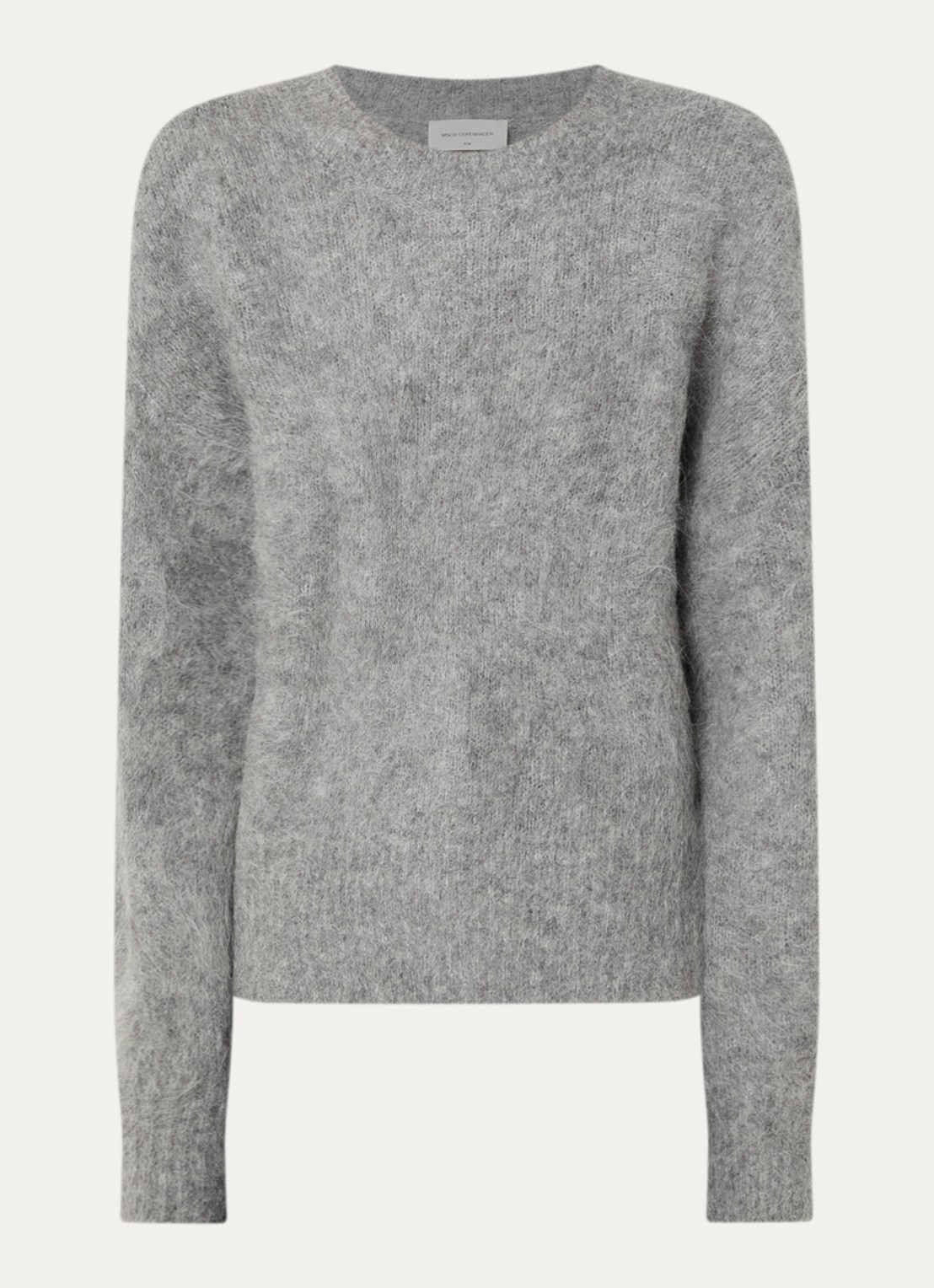 MSCH Copenhagen Tila grofgebreide trui in alpaca wolblend - voorkant 2 grijs