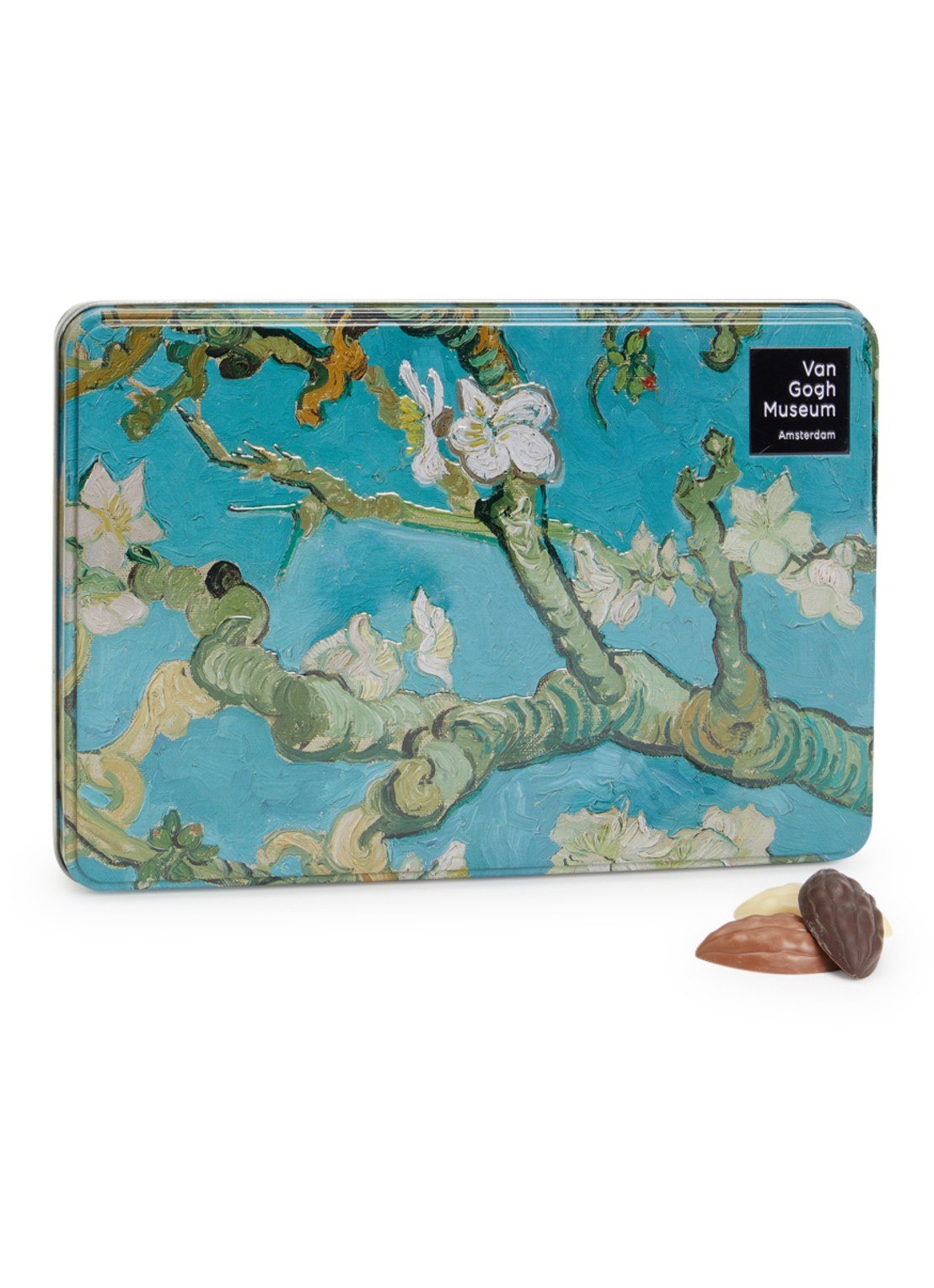 MTDay Amandelbloesem chocolade in blik 140 gram - voorkant undefined
