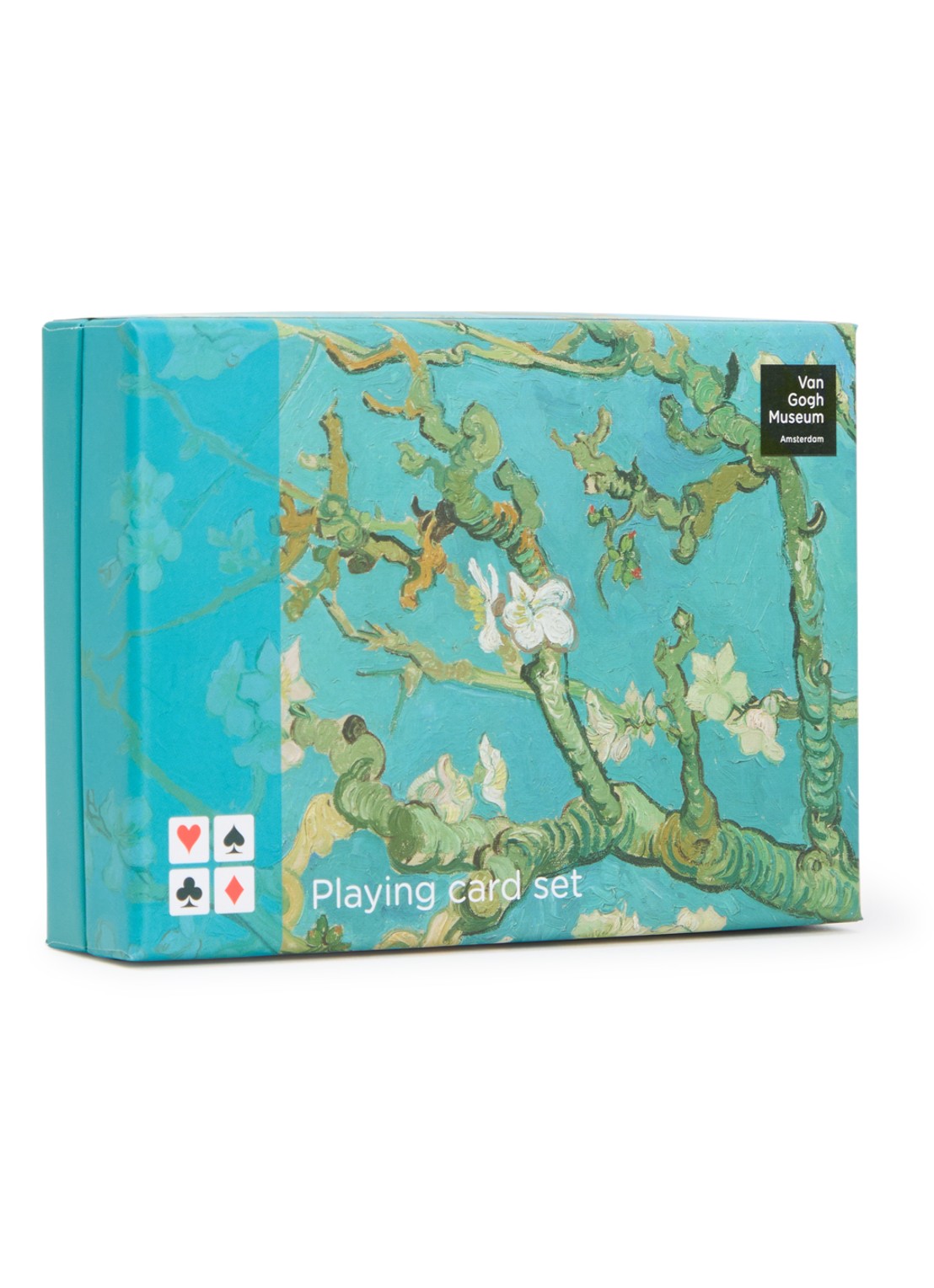 MTDay Amandelbloesem speelkaarten - voorkant turquoise