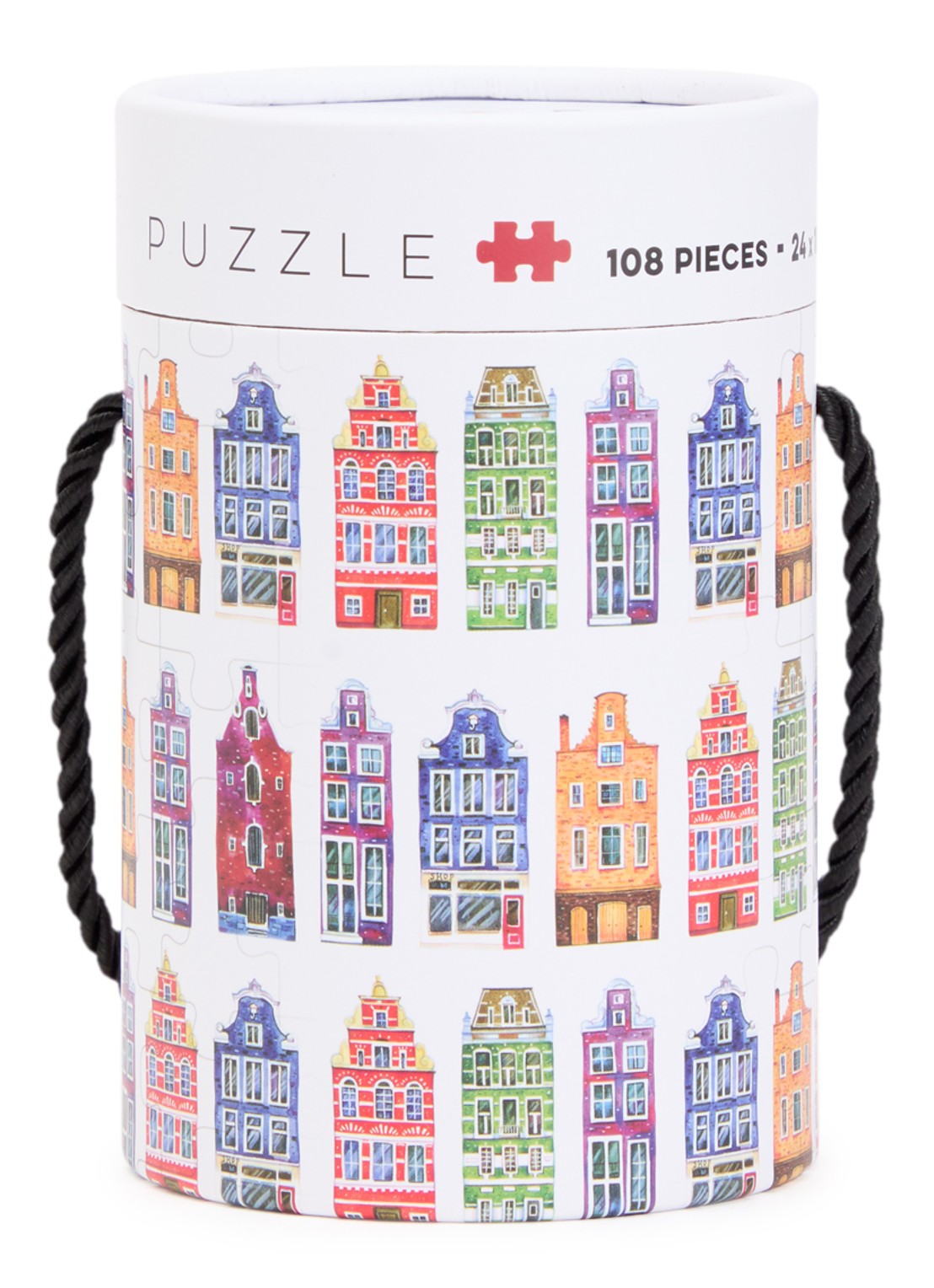 MTDay Amsterdam Houses legpuzzel 108 stukjes - voorkant beige
