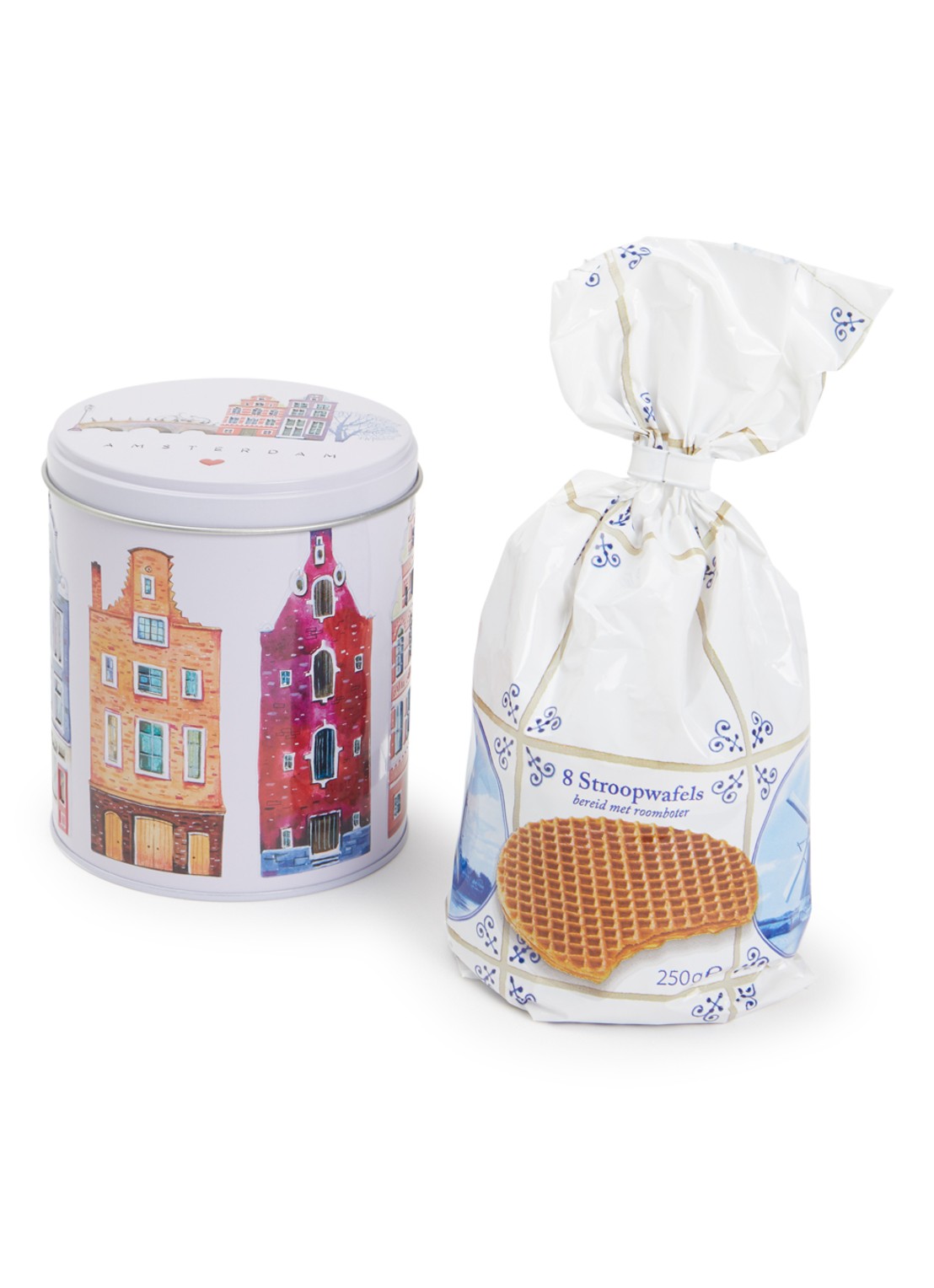 MTDay Amsterdamse Huizen stroopwafels in blik 250 gram - voorkant undefined