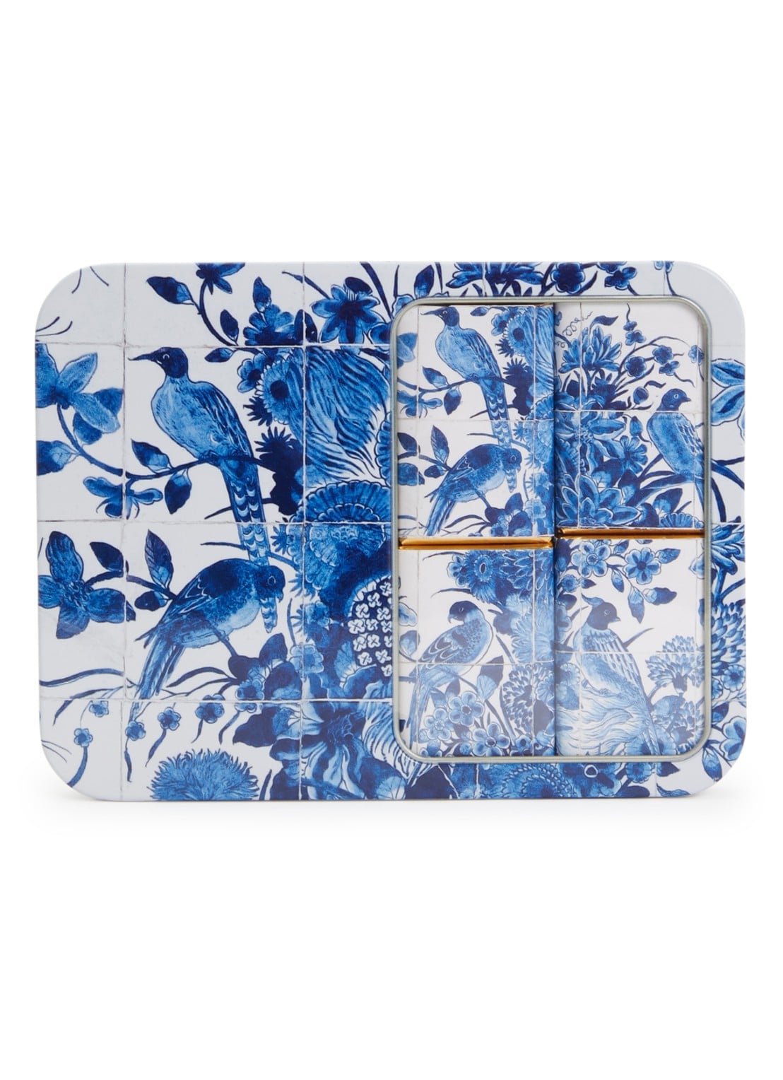 MTDay Delfts Blauw melkchocolade napolitains in blik 68 gram - voorkant undefined