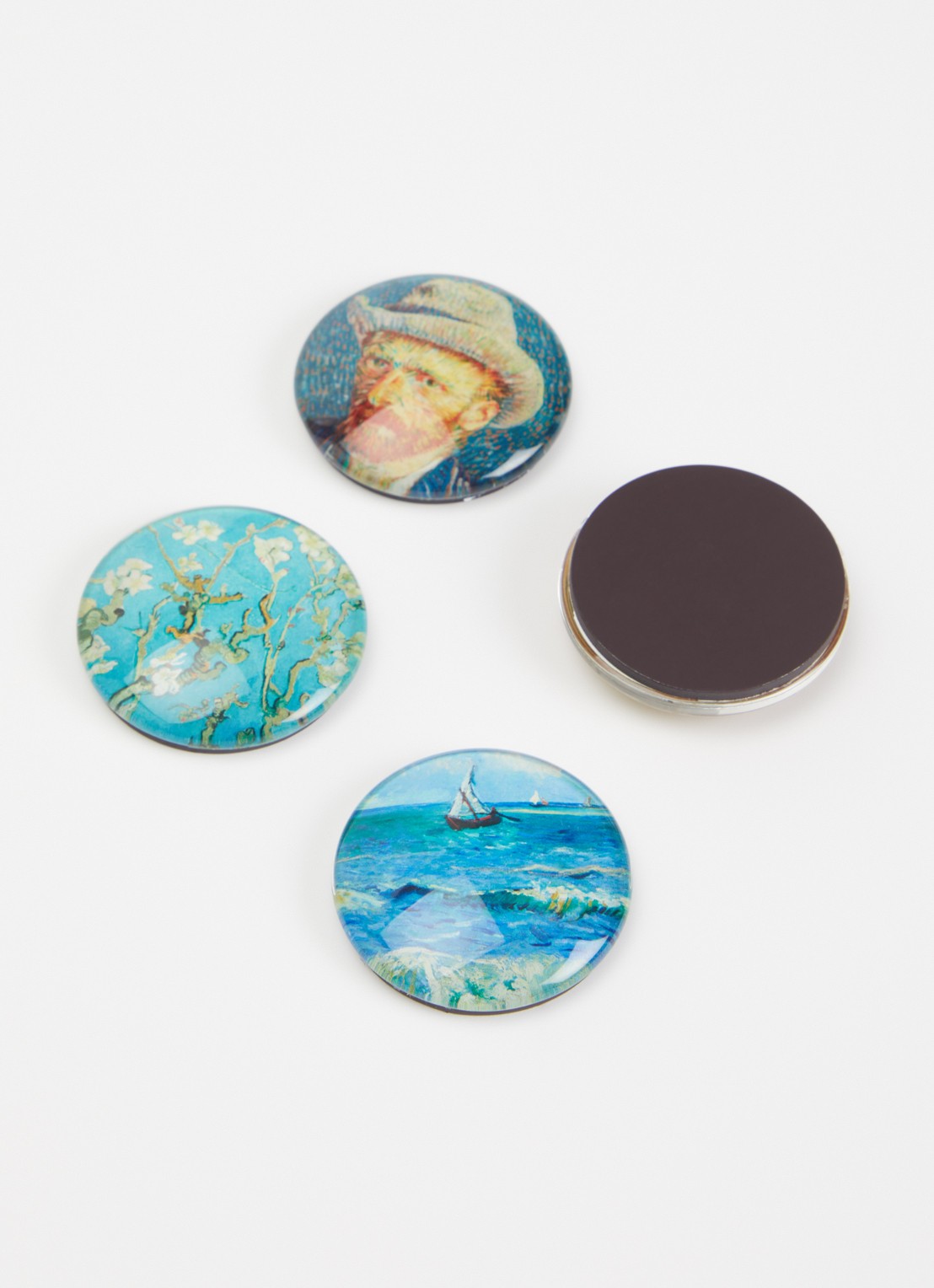 MTDay Van Gogh glasmagneten set van 4 - voorkant 2 multicolor