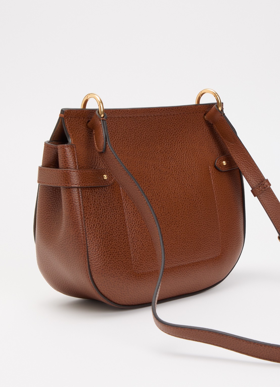 Mulberry Amberley crossbodytas van leer met verstelbare schouderriem - achterkant 5 hazelnootbruin