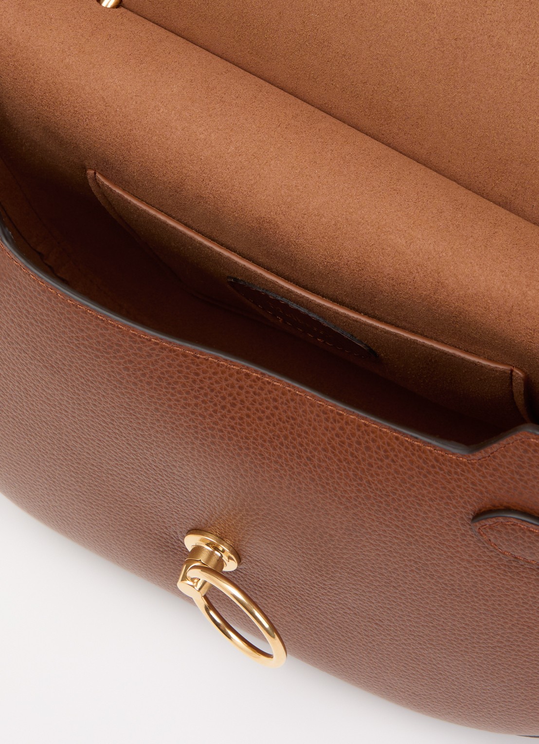 Mulberry Amberley crossbodytas van leer met verstelbare schouderriem - detail hazelnootbruin