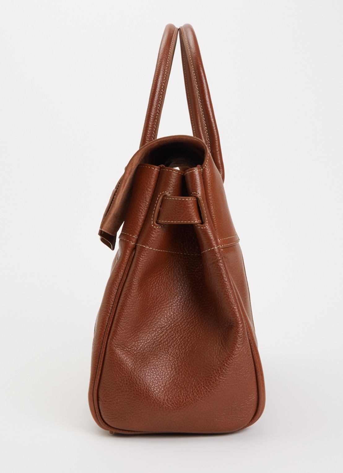 Mulberry Bayswater handtas van leer - detail 2 oranjebruin