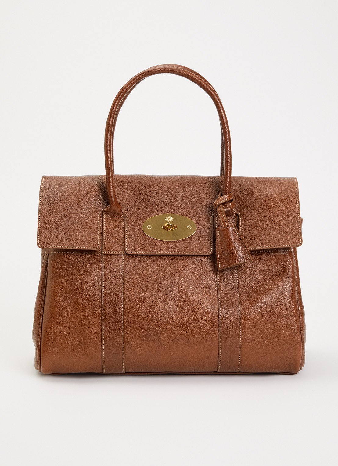 Mulberry Bayswater handtas van leer - voorkant 4 oranjebruin