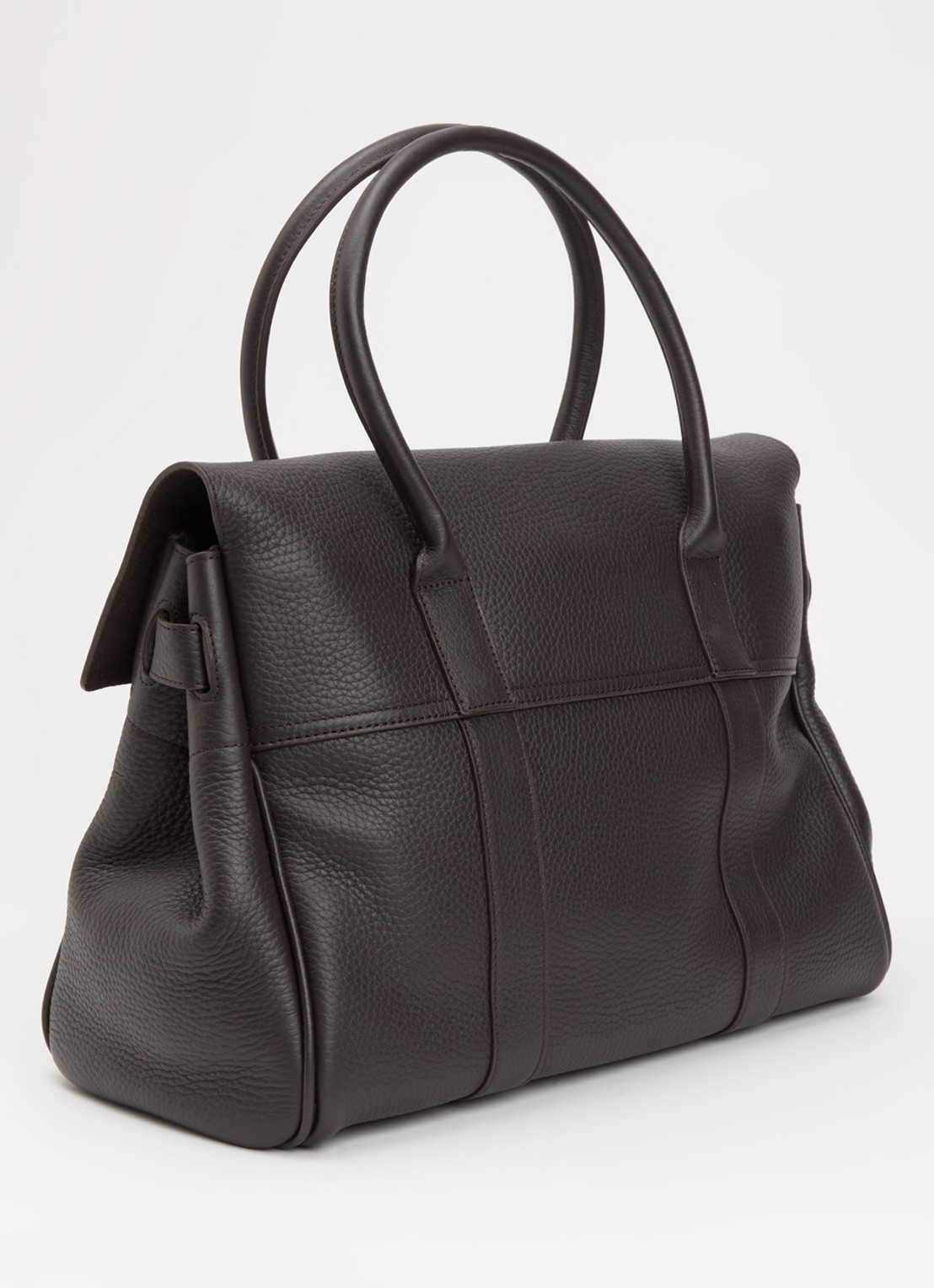 Mulberry Bayswater schoudertas van leer - achterkant 5 donkerbruin