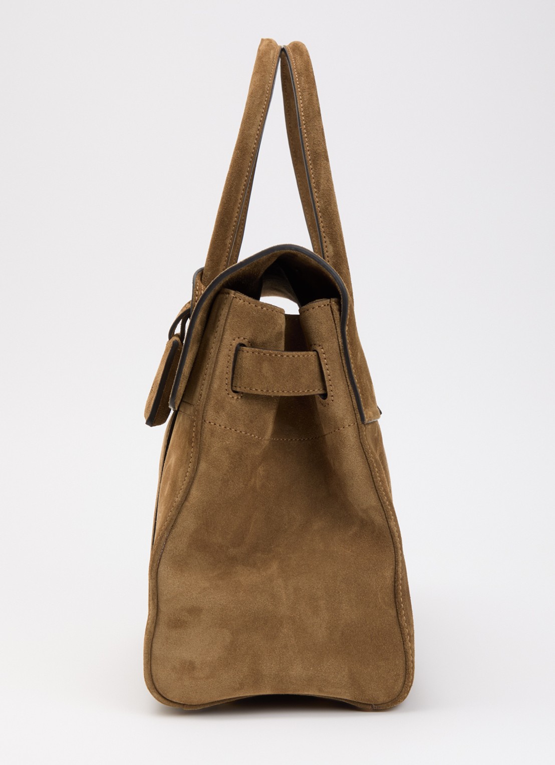 Mulberry Bayswater schoudertas van suède met logo - detail 2 mosgroen