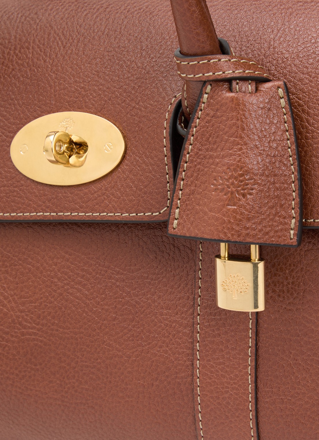 Mulberry Bayswater Small handtas van leer met afneembare schouderriem - detail 4 bruin