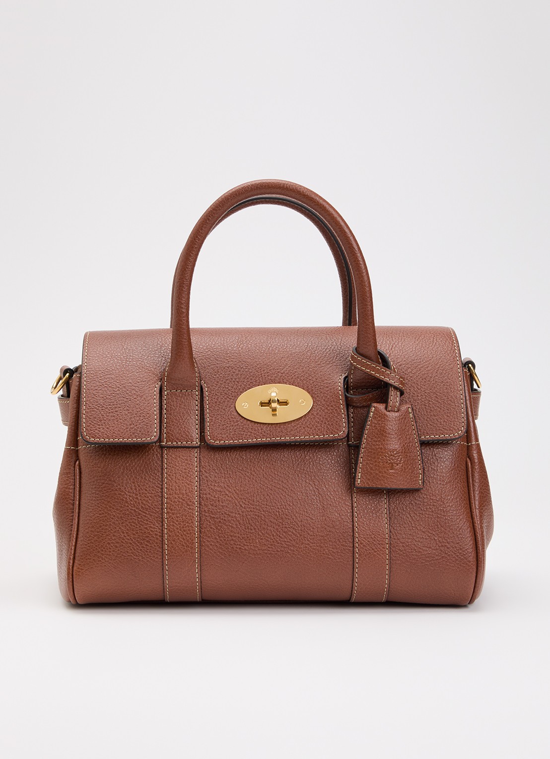 Mulberry Bayswater Small handtas van leer met afneembare schouderriem - voorkant 6 bruin
