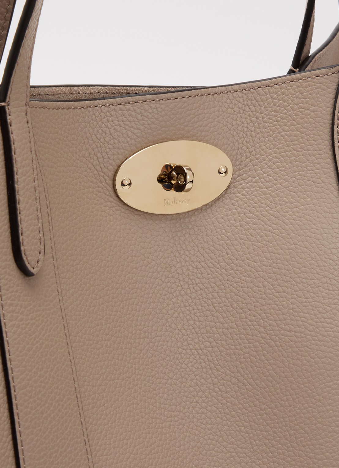 Mulberry Bayswater Small shopper van leer met uitneembaar etui - detail 5 donkerbeige