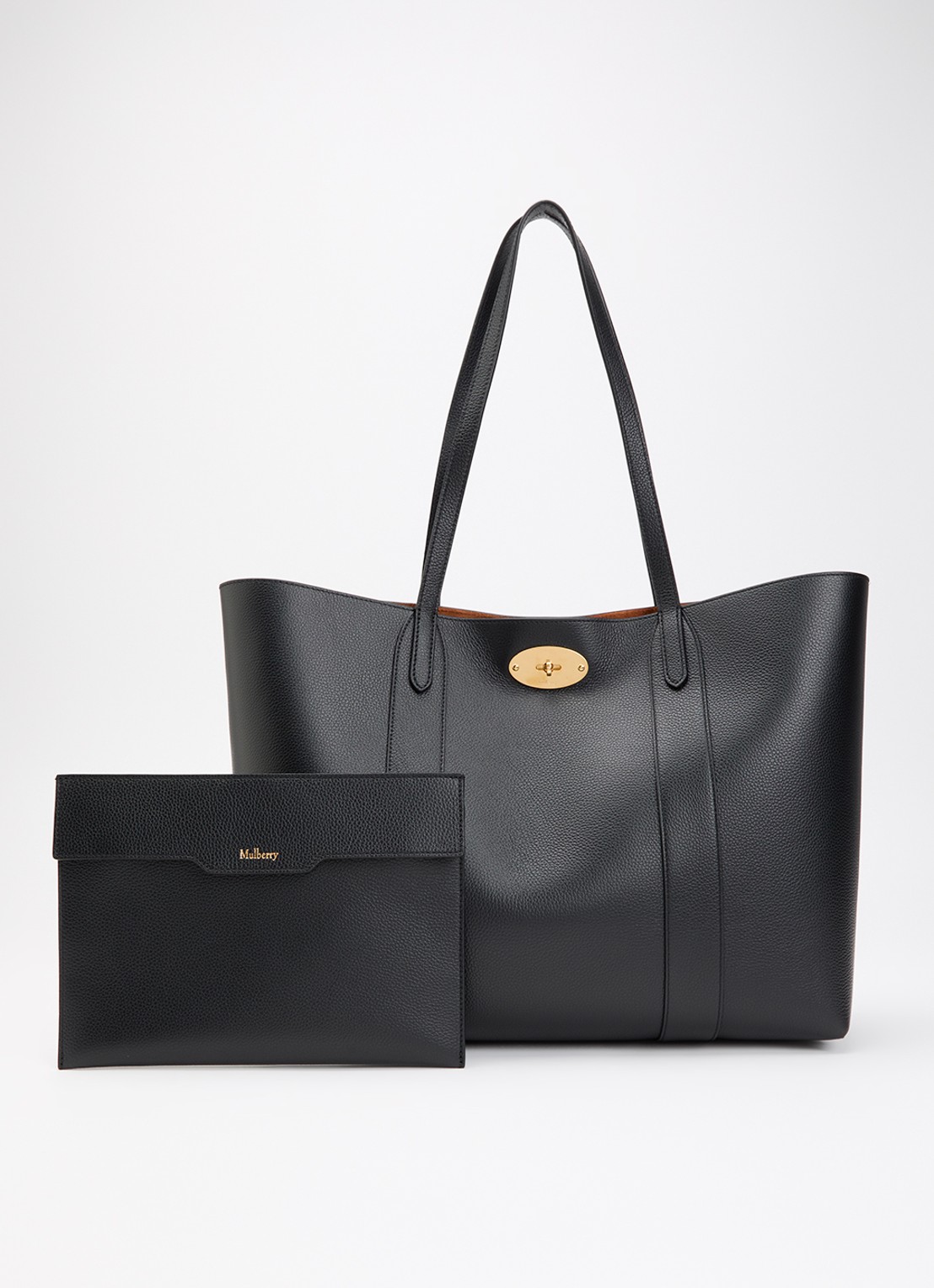 Mulberry Bayswater Small shopper van leer - voorkant 5 zwart