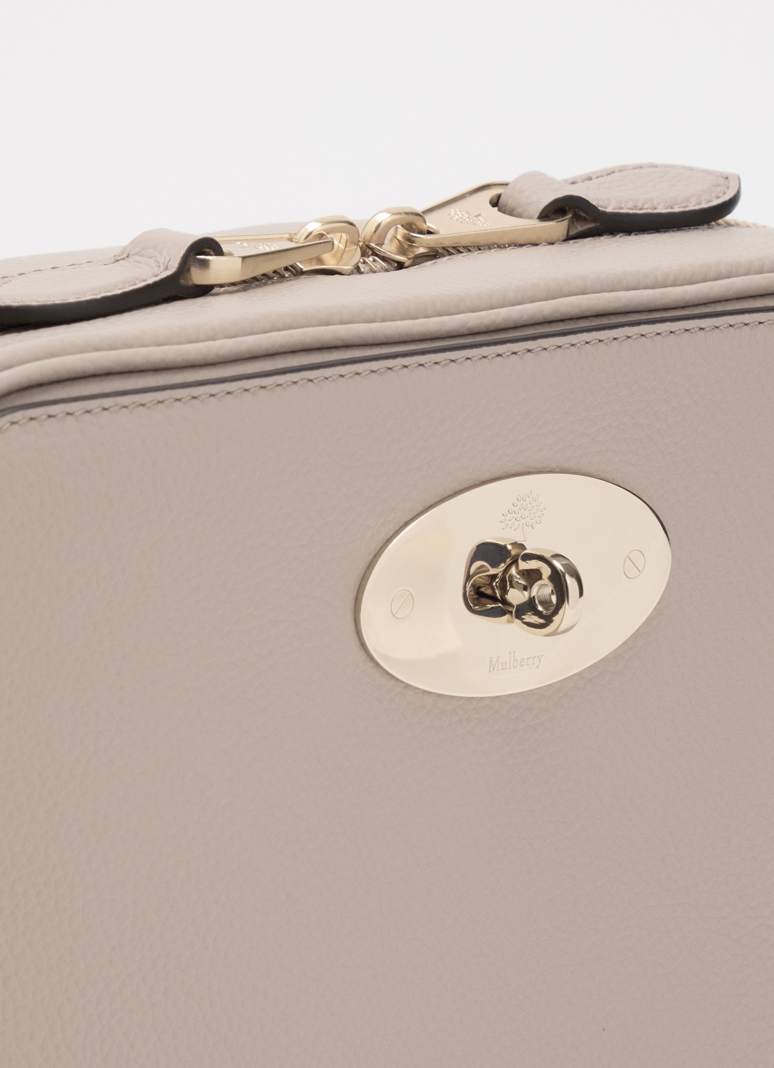 Mulberry Darley crossbodytas van leer met verstelbare schouderriem  - detail 4 taupe