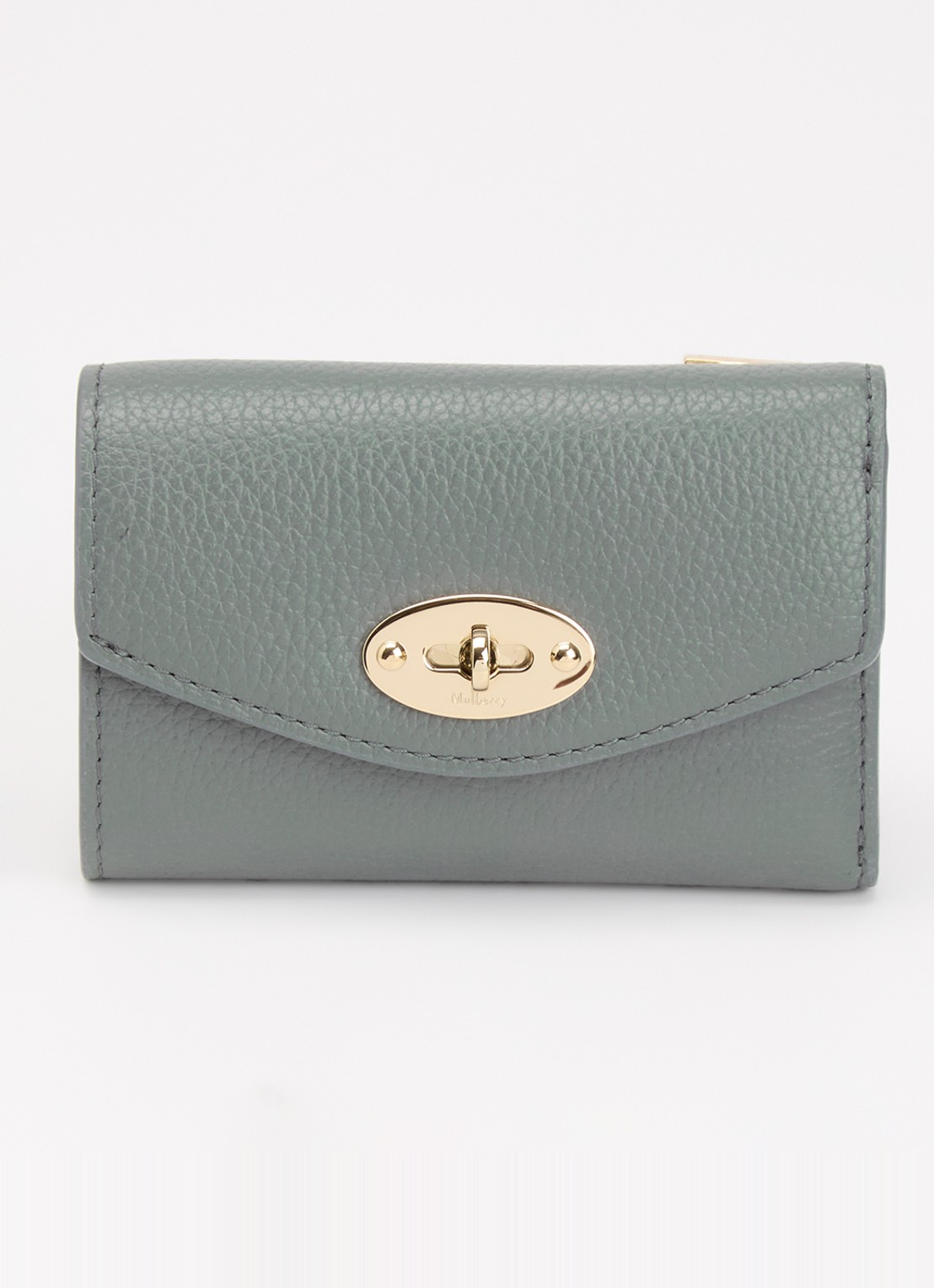 Mulberry Darley portemonnee van leer - voorkant 2 staalblauw
