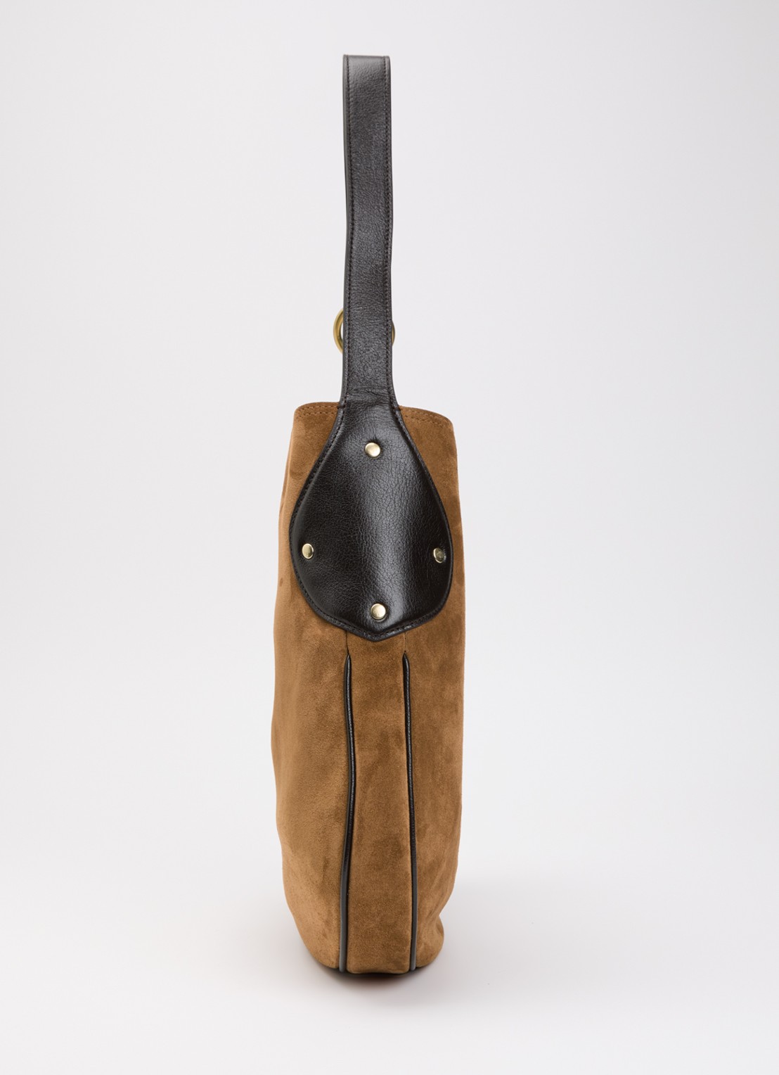 Mulberry Hackney schoudertas van suède met details van leer - detail 3 cognac