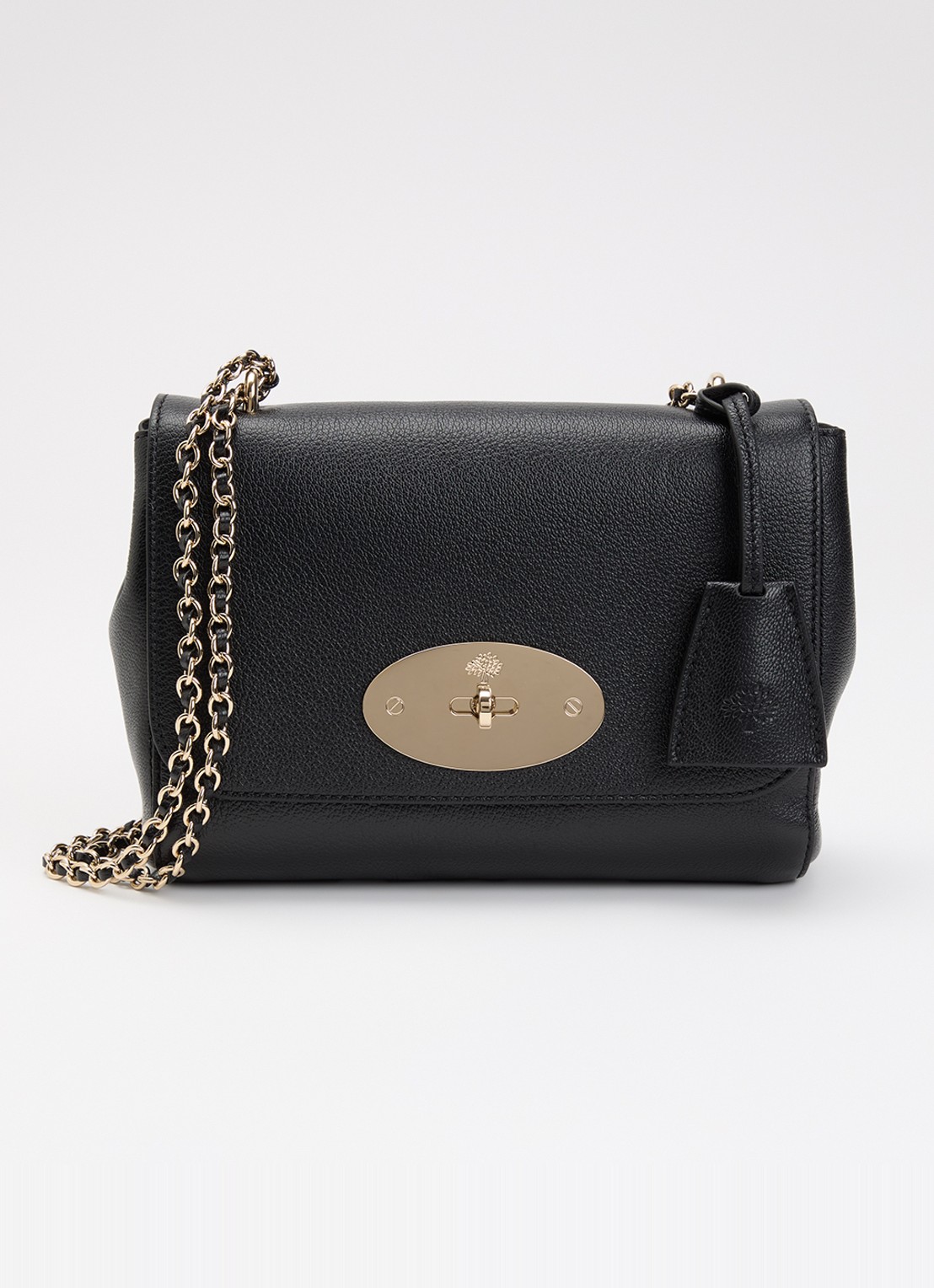 Mulberry Lily crossbodytas van leer met verstelbare schouderriem - voorkant 5 zwart