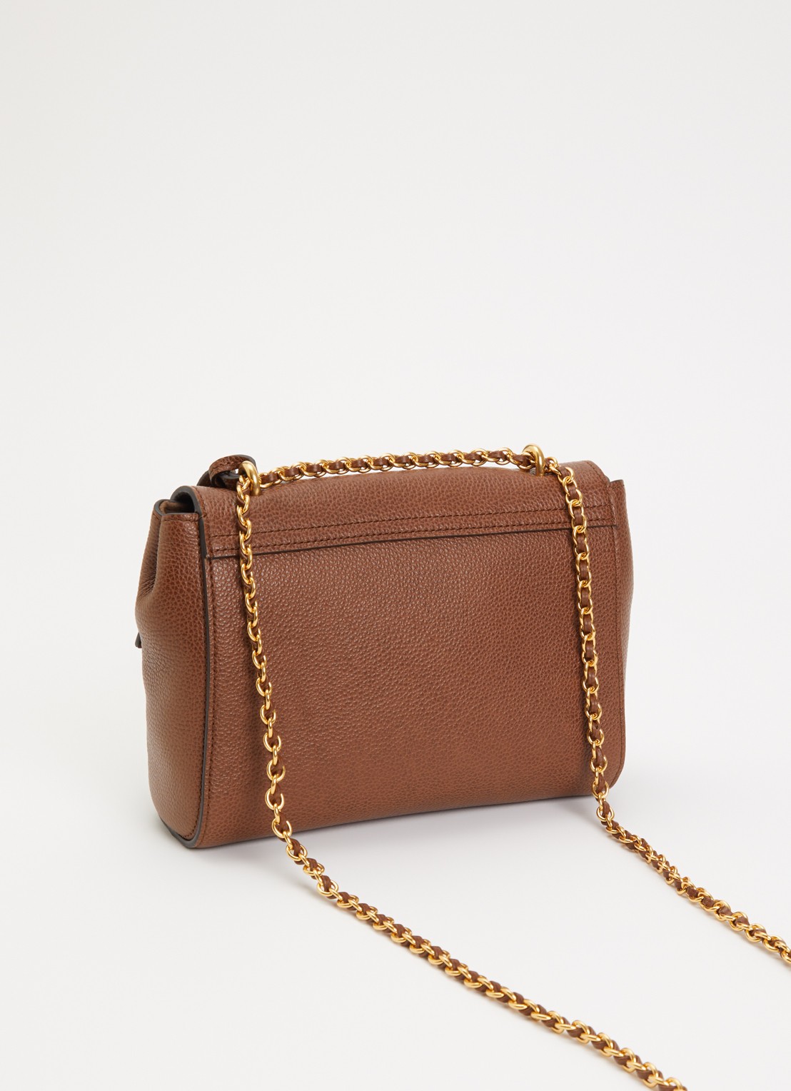 Mulberry Lily crossbodytas van leer met verstelbare schouderriem - achterkant oranjebruin