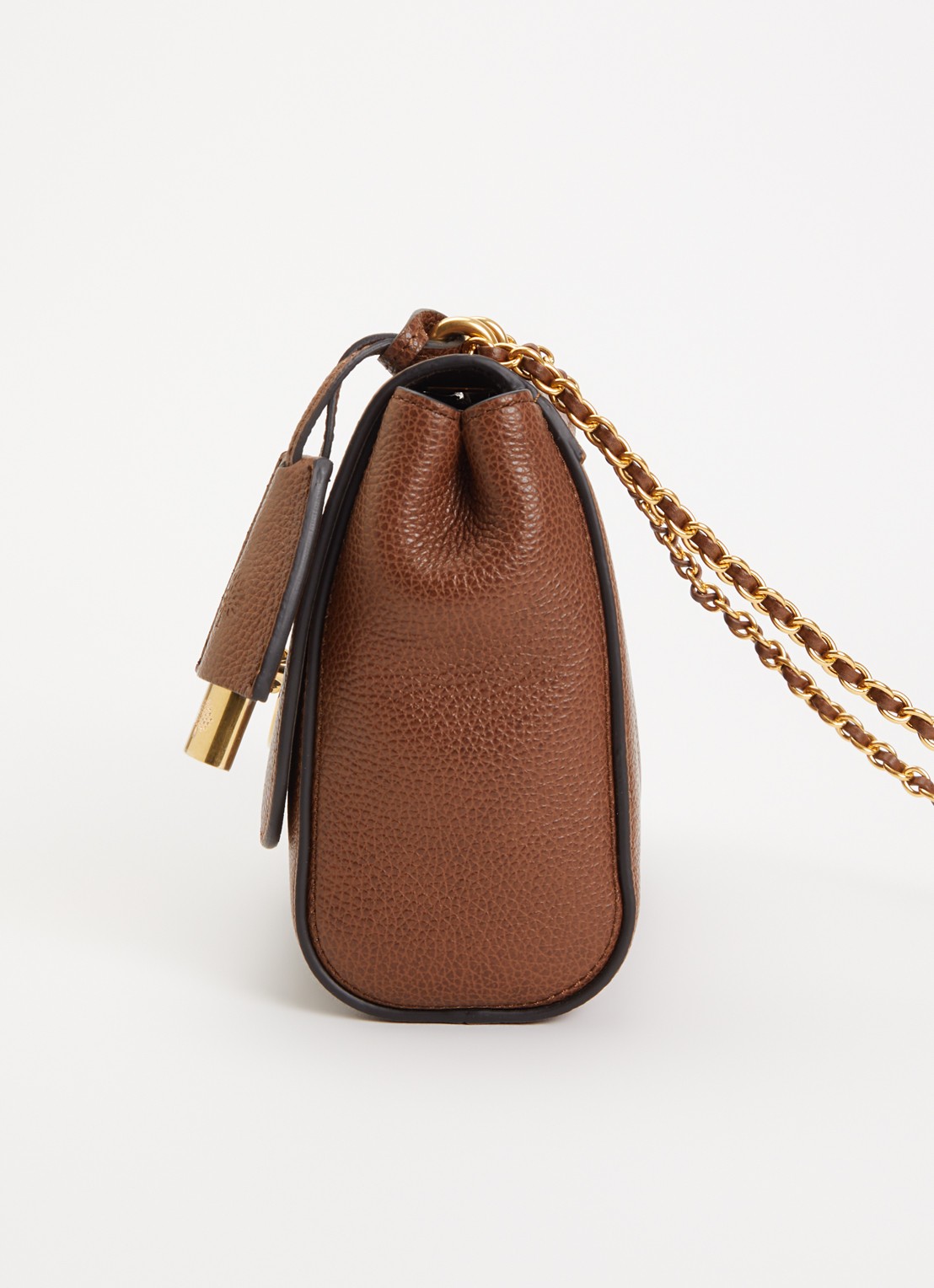 Mulberry Lily crossbodytas van leer met verstelbare schouderriem - detail 3 oranjebruin