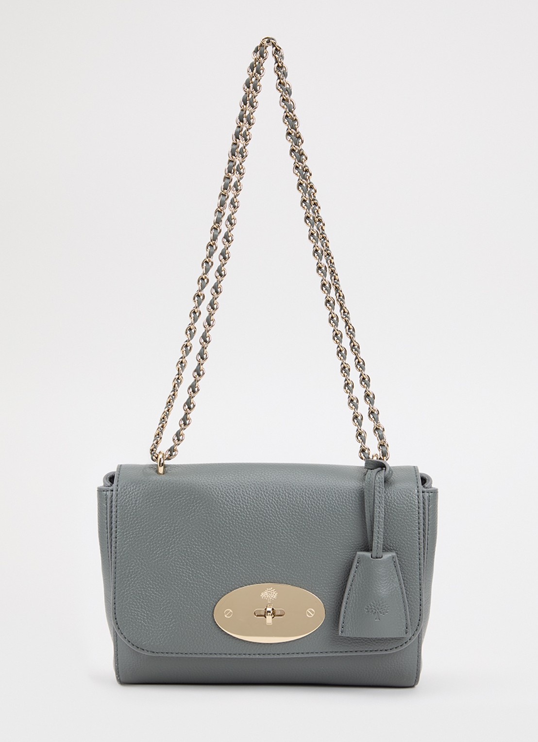 Mulberry Lily Small crossbodytas met verstelbare schouderriem - voorkant grijs