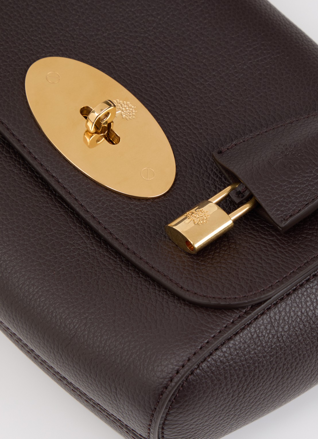 Mulberry Lily Small crossbodytas met verstelbare schouderriem - detail 5 chocoladebruin