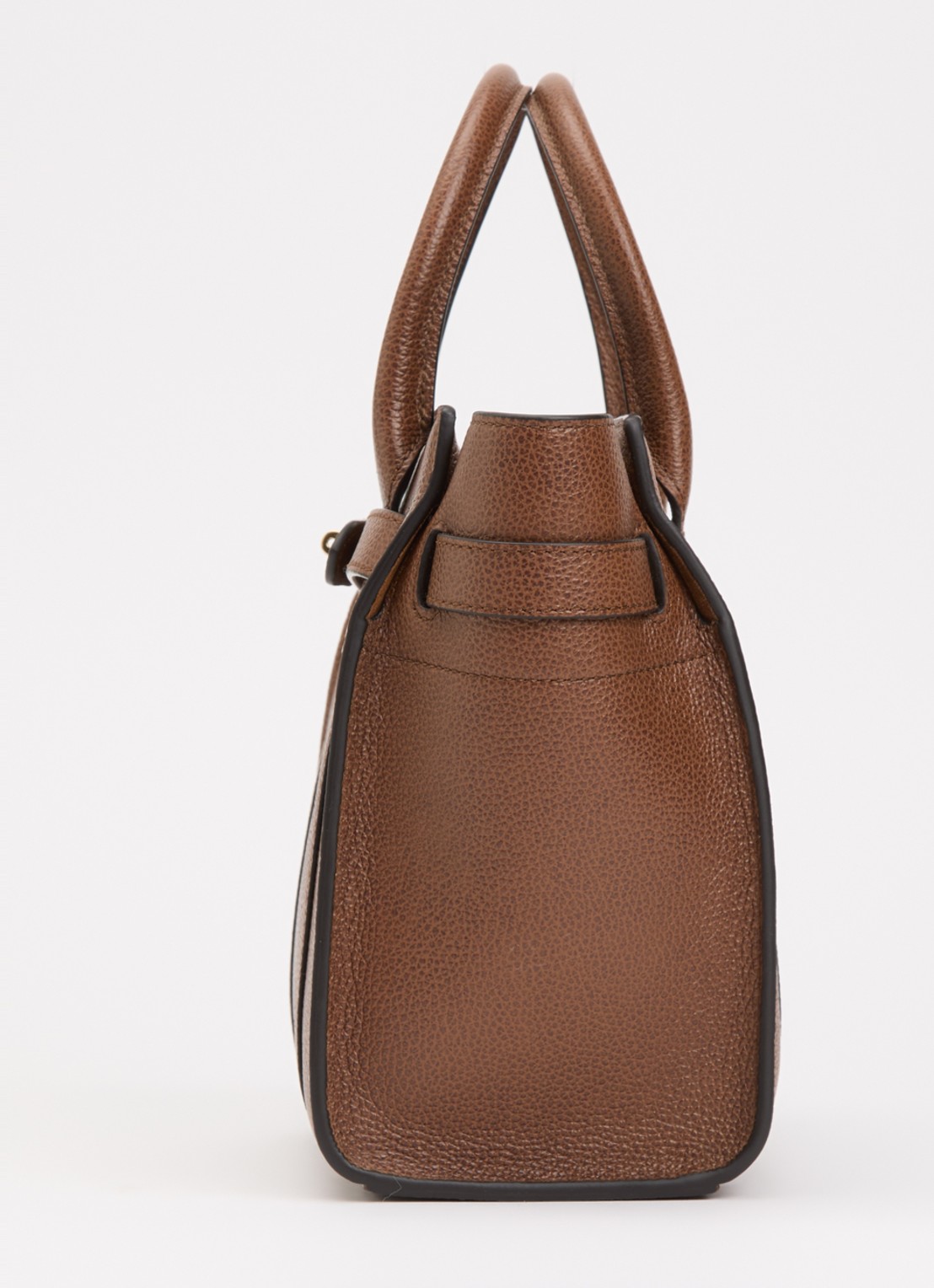 Mulberry Mini Zipped Bayswater handtas van leer met afneembare schouderriem - detail 2 hazelnootbruin