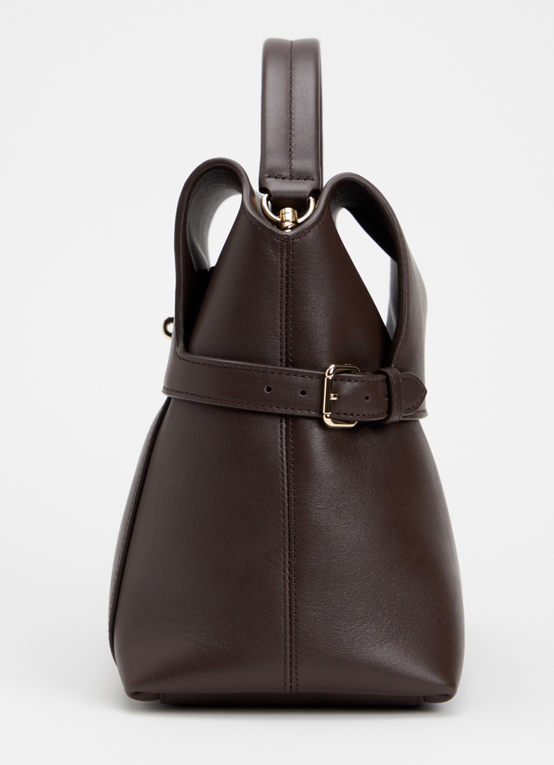 Mulberry Stevie handtas van leer met afneembare schouderriem - detail 2 donkerbruin