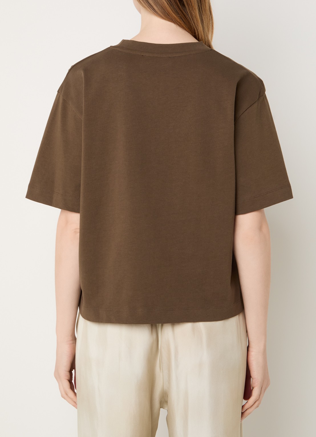MUNTHE Bellamy T-shirt met logoprint - achterkant 4 bruin