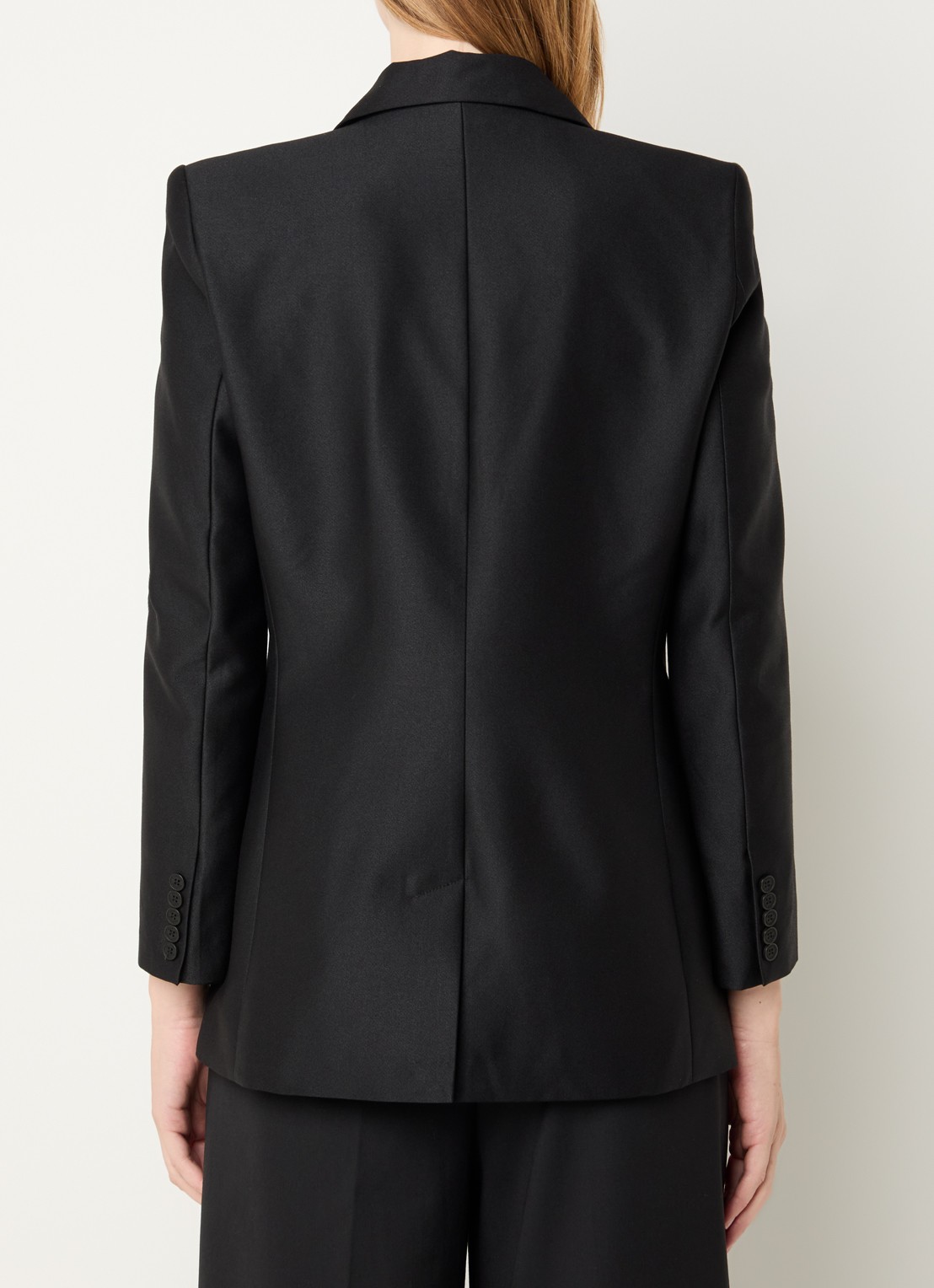 MUNTHE Rillo blazer met schoudervulling - achterkant zwart