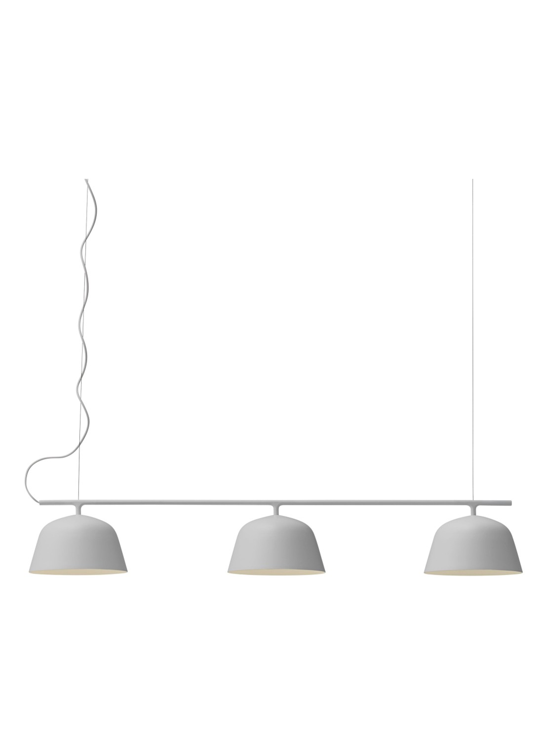 Muuto Ambit Rail hanglamp - voorkant grijs