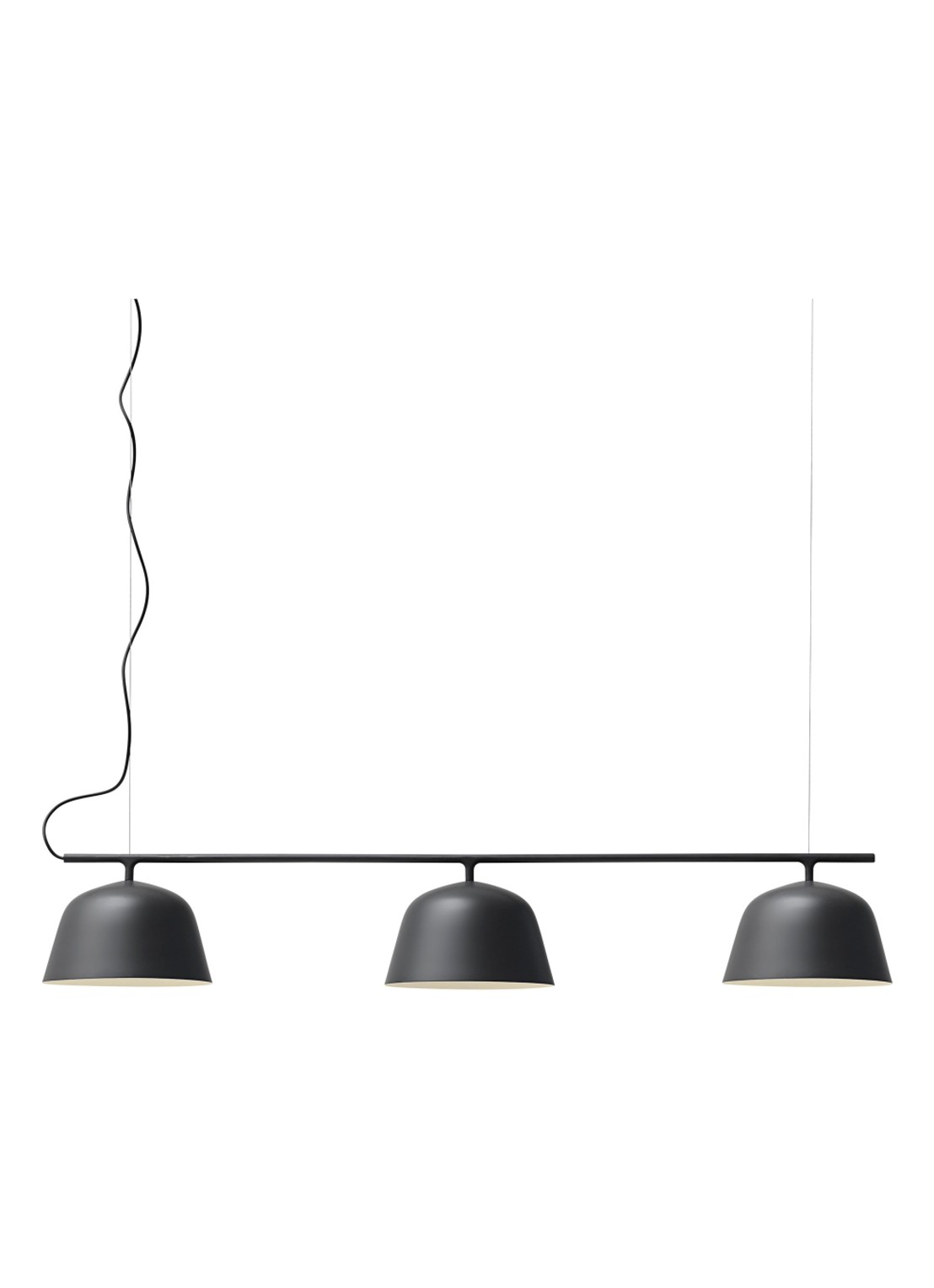 Muuto Ambit Rail hanglamp - voorkant zwart