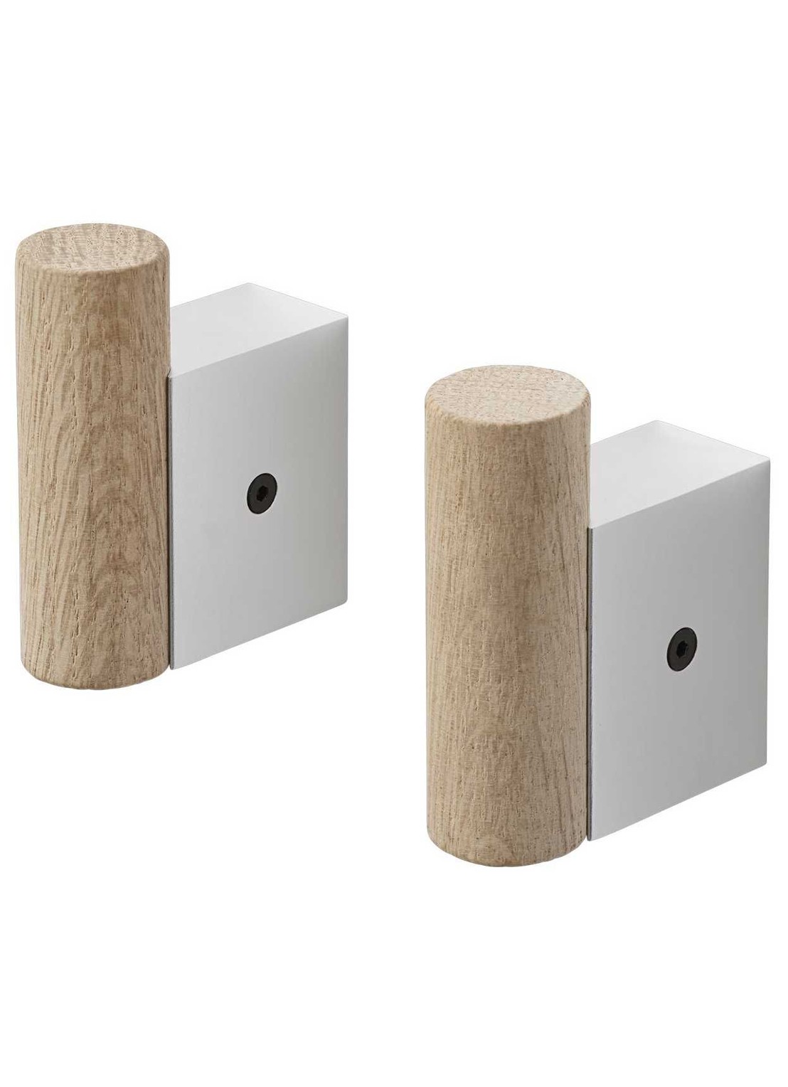 Muuto Attach wandhaak 6,3 cm set van 2 - voorkant grijs