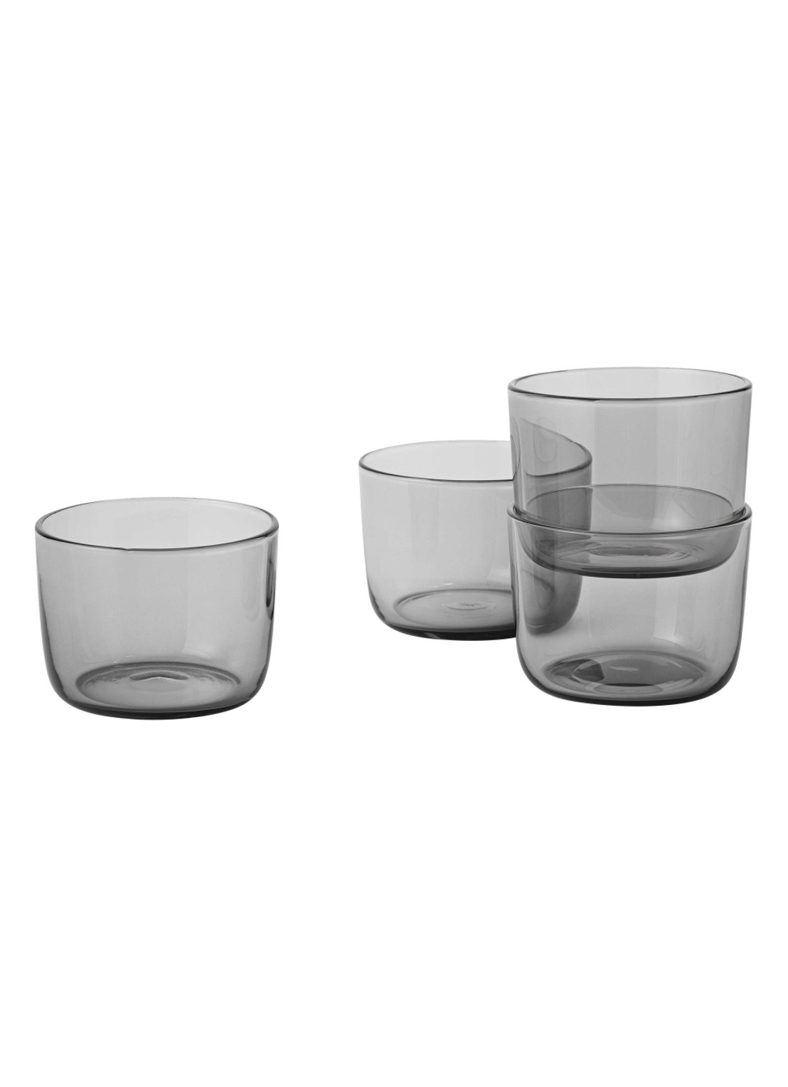 Muuto Corky glas set van 4 - voorkant grijs