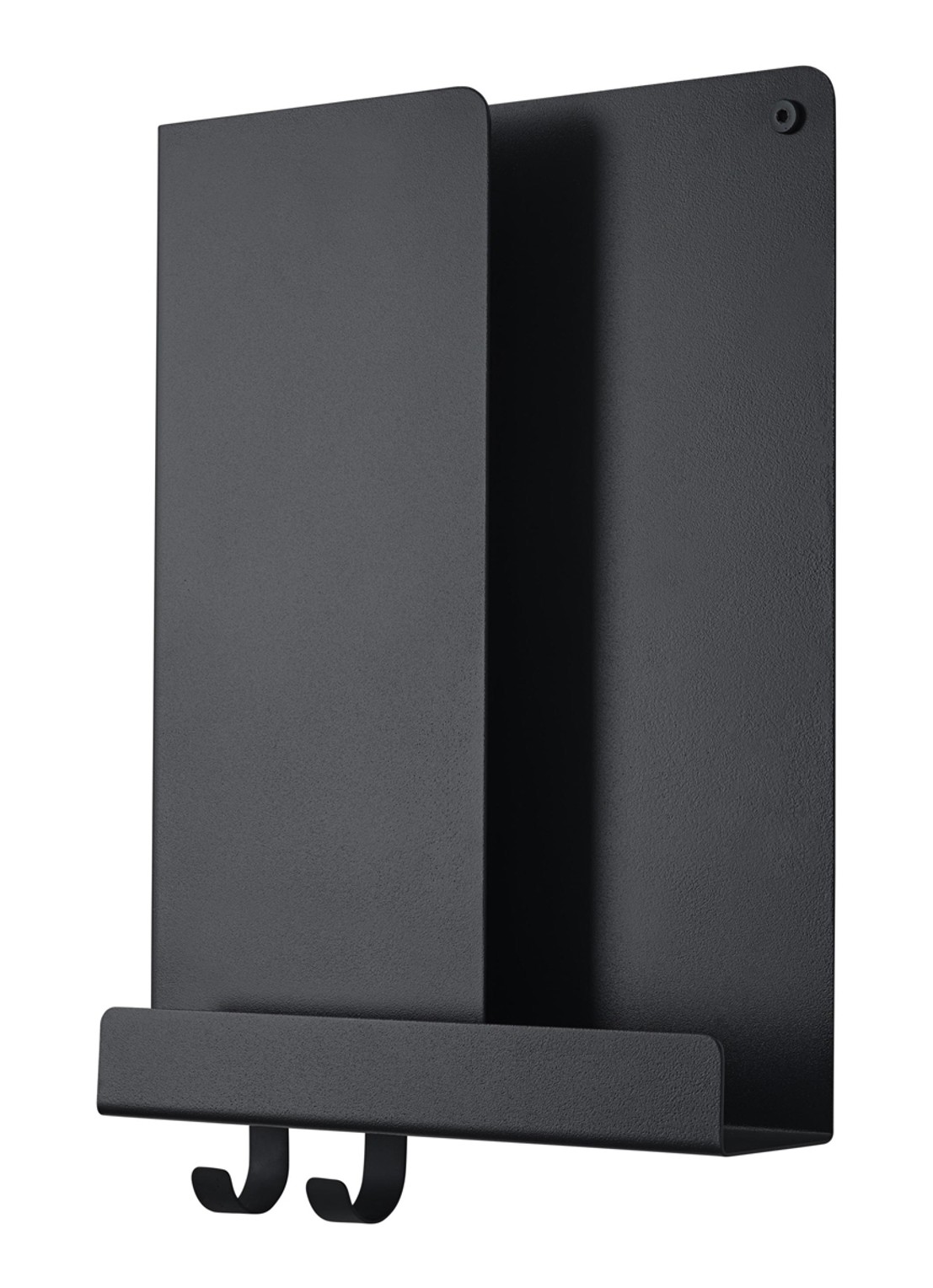 Muuto Folded wandplank 29 cm - voorkant zwart